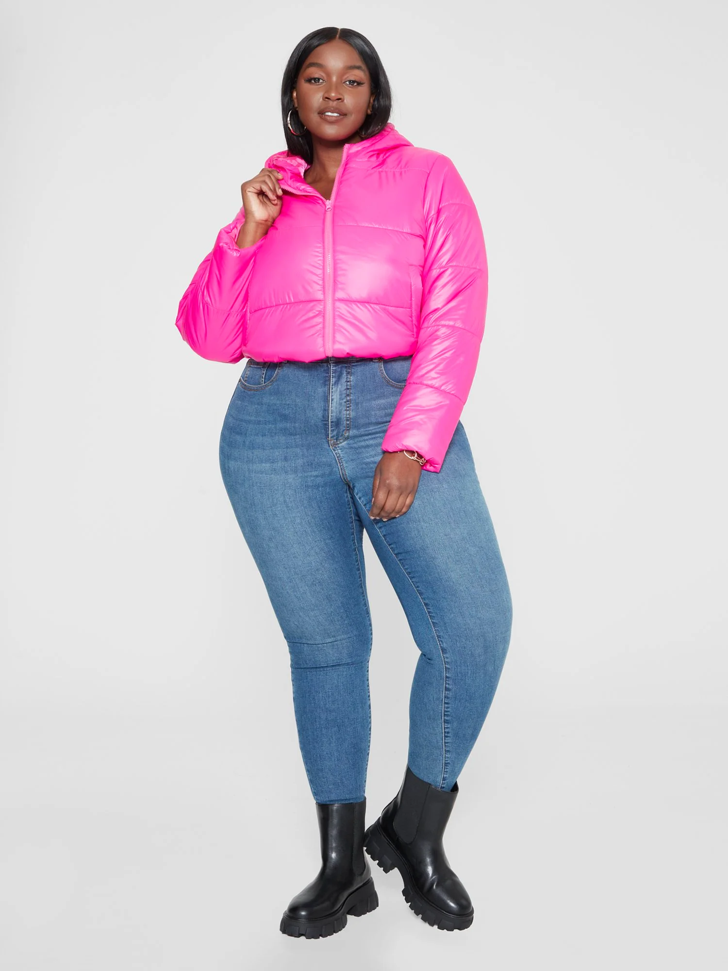 Farrah Short Hooded Puffer Coat - Image 9
