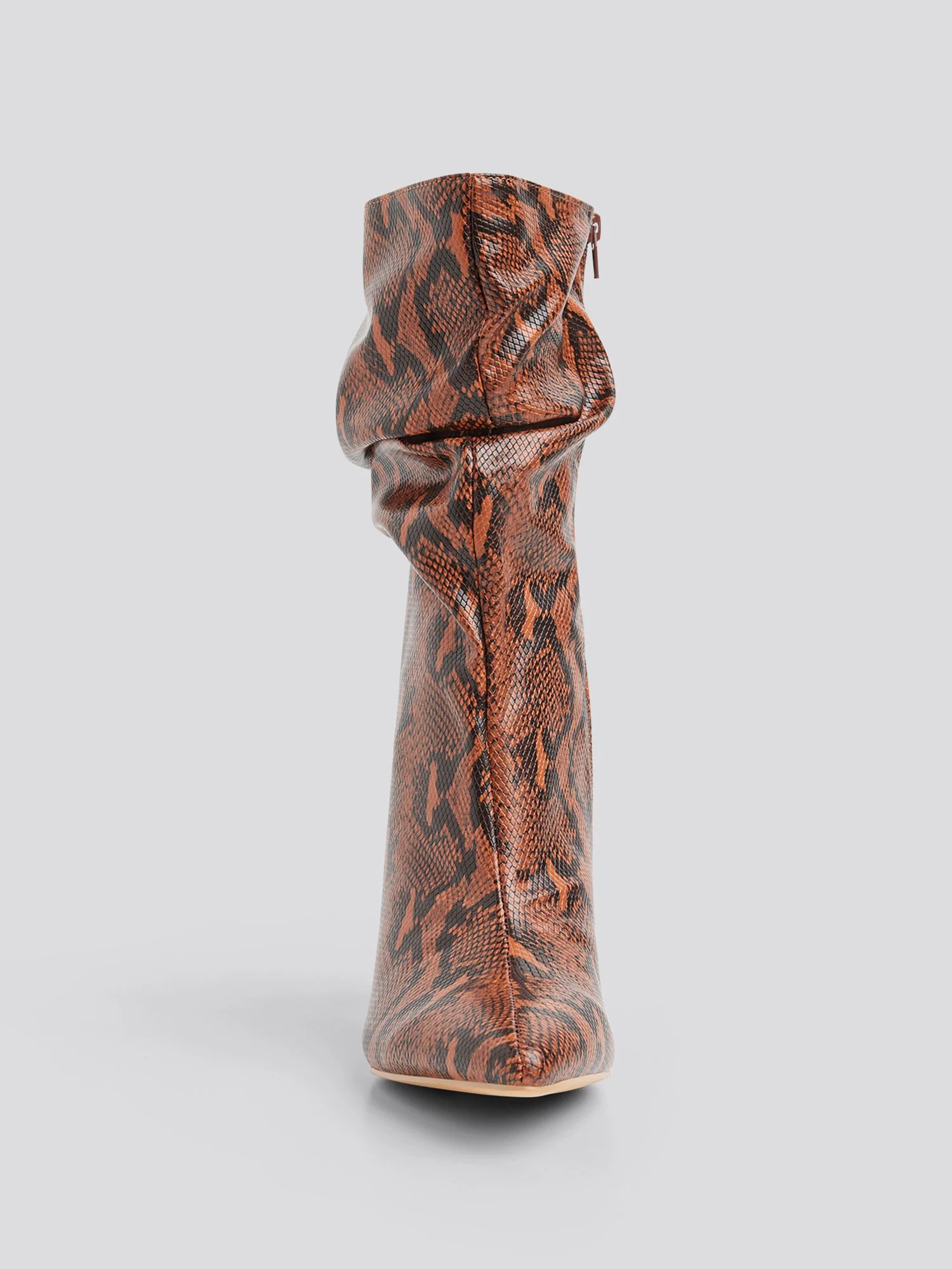 Fawn Snake Print Mid-Calf Slouch Boots - Image 4
