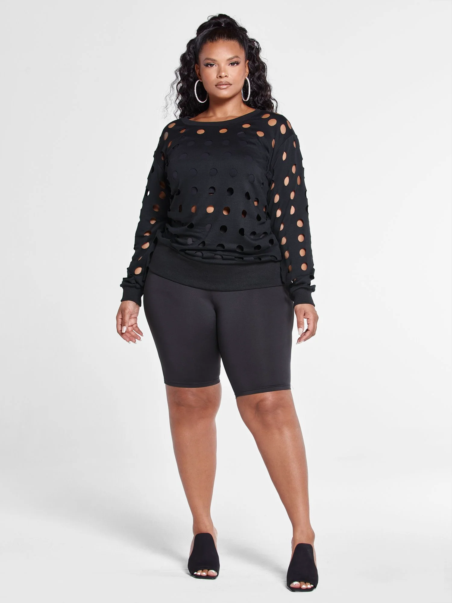 Felicia Pullover Top with Hole Details - Image 5