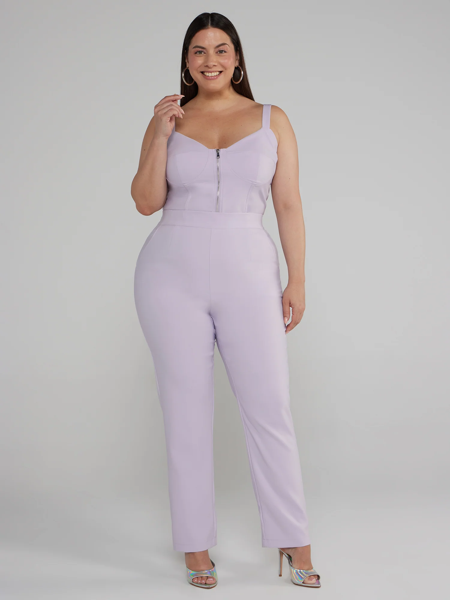 Front Zipper Sleeveless Corset Top - Image 9