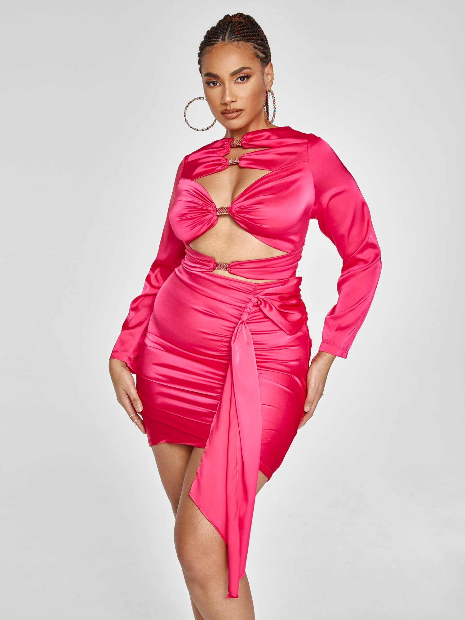 FTF Black Label - Candice Cutout Ruched Dress - Image 3