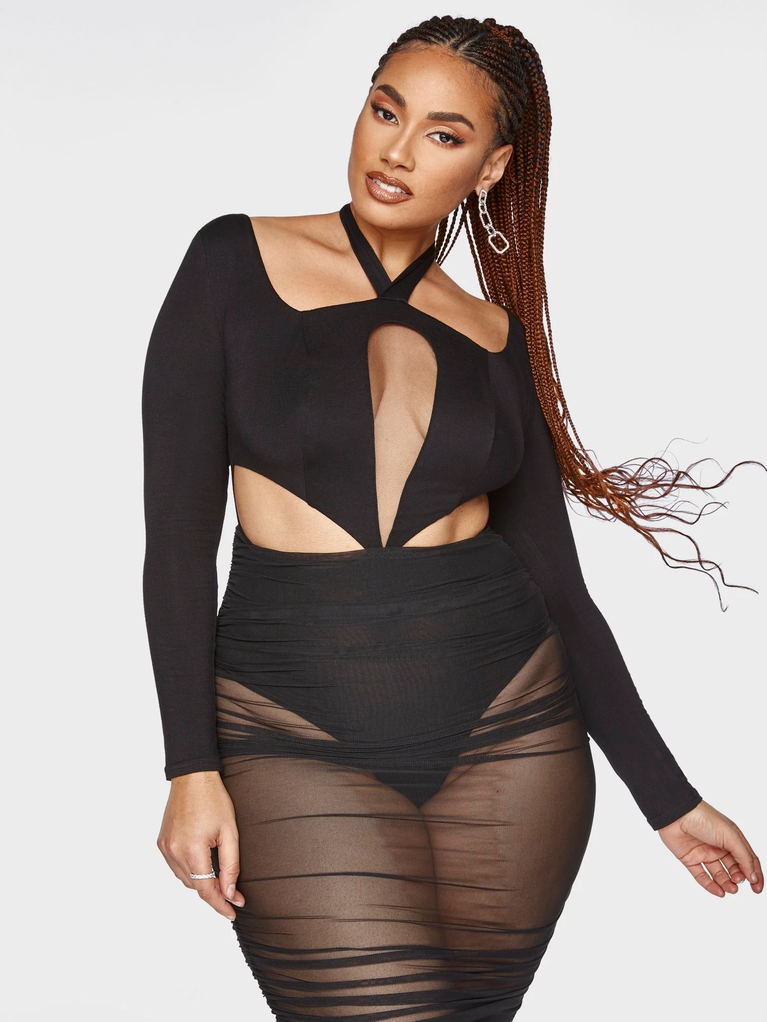 FTF Black Label - Tyra Mesh Maxi Dress - Image 5