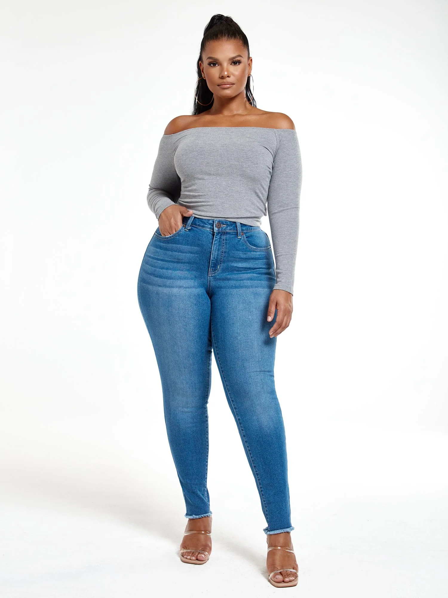 FTF Essentials - Off The Shoulder Rib Knit Top - Image 10