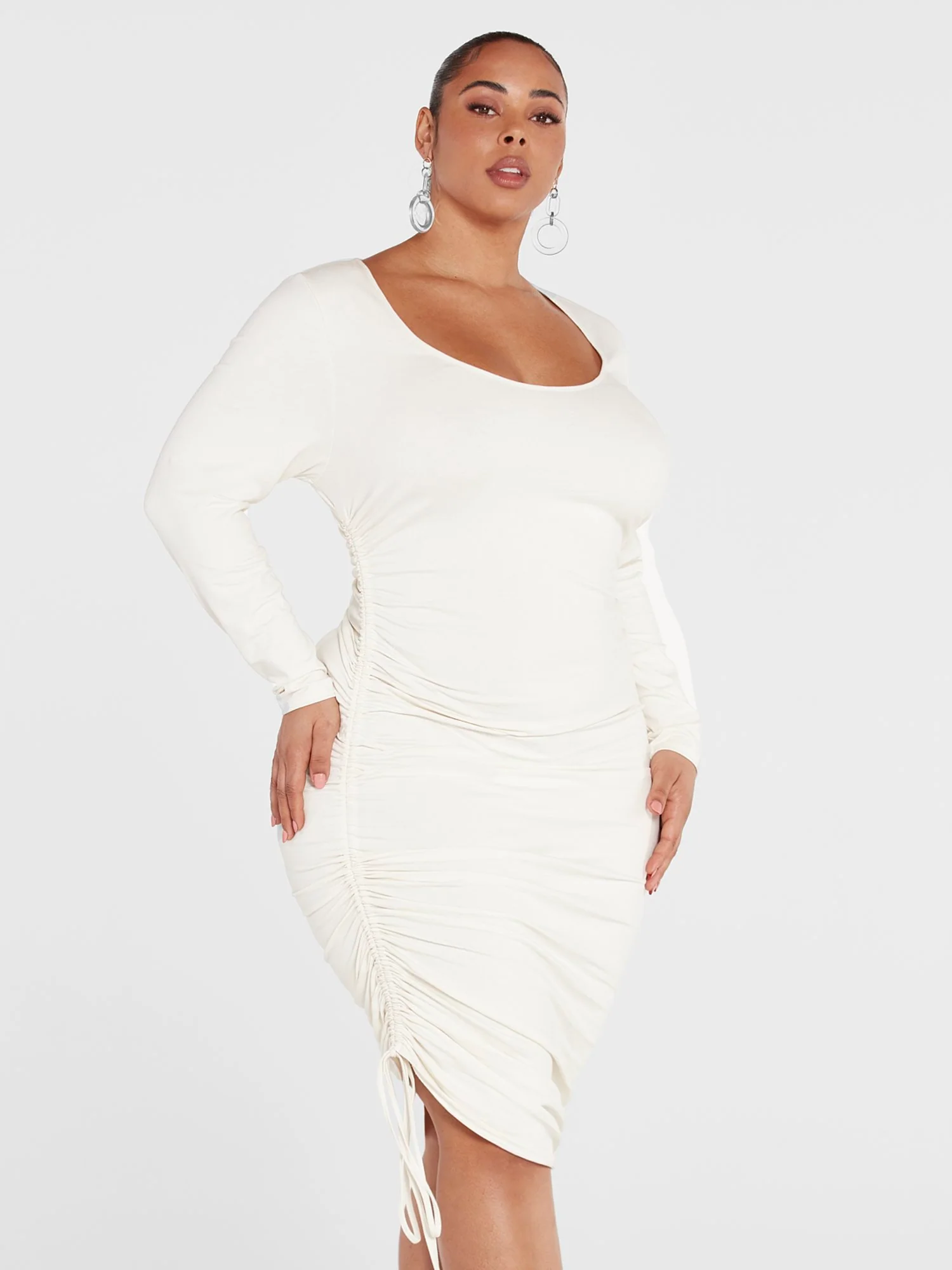 FTF Essentials - The Long Sleeve Ruched Dress - Image 7
