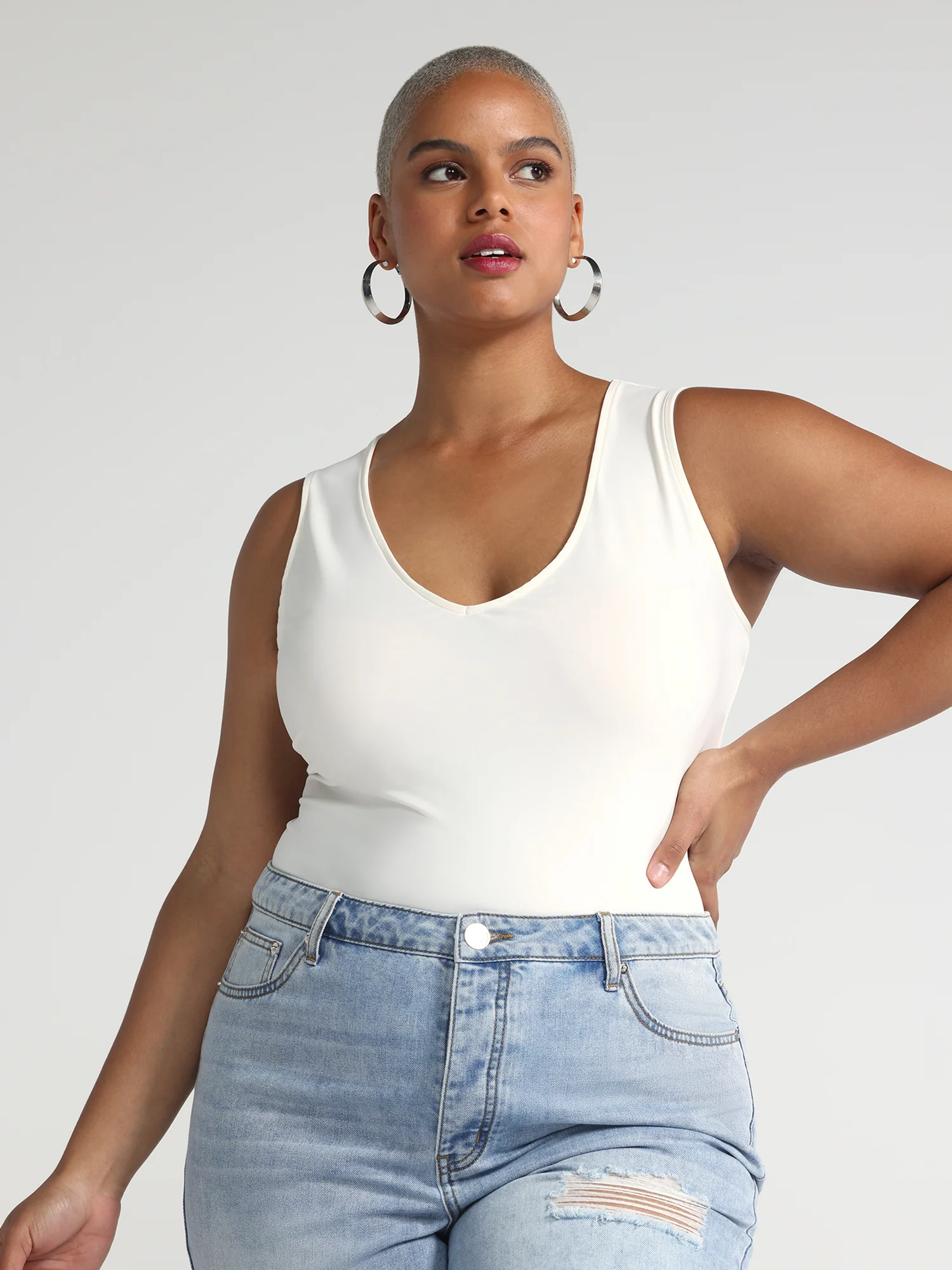 FTF Essentials - V-Neck Knit Bodysuit - Image 10