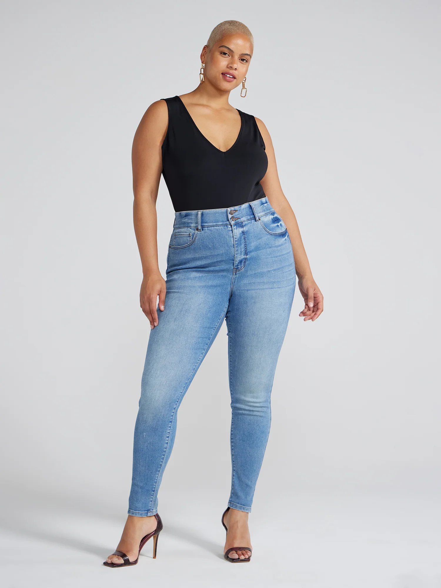 FTF Essentials - V-Neck Knit Bodysuit - Image 4
