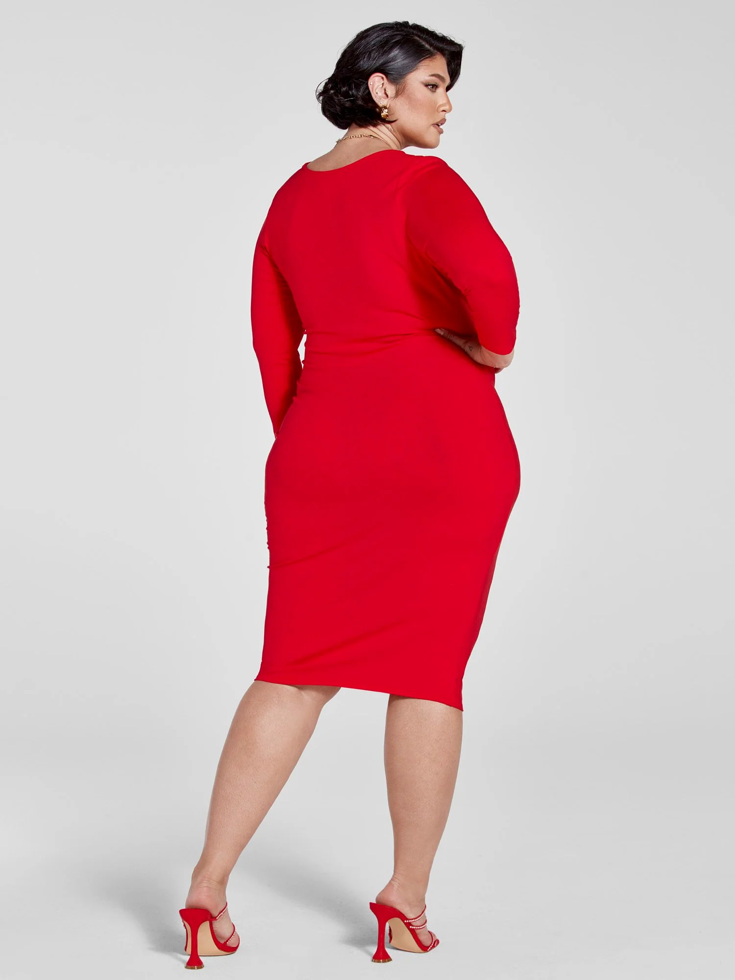 FTF Signature Everyday Three-Quarter Sleeve Midi Dress - Image 8