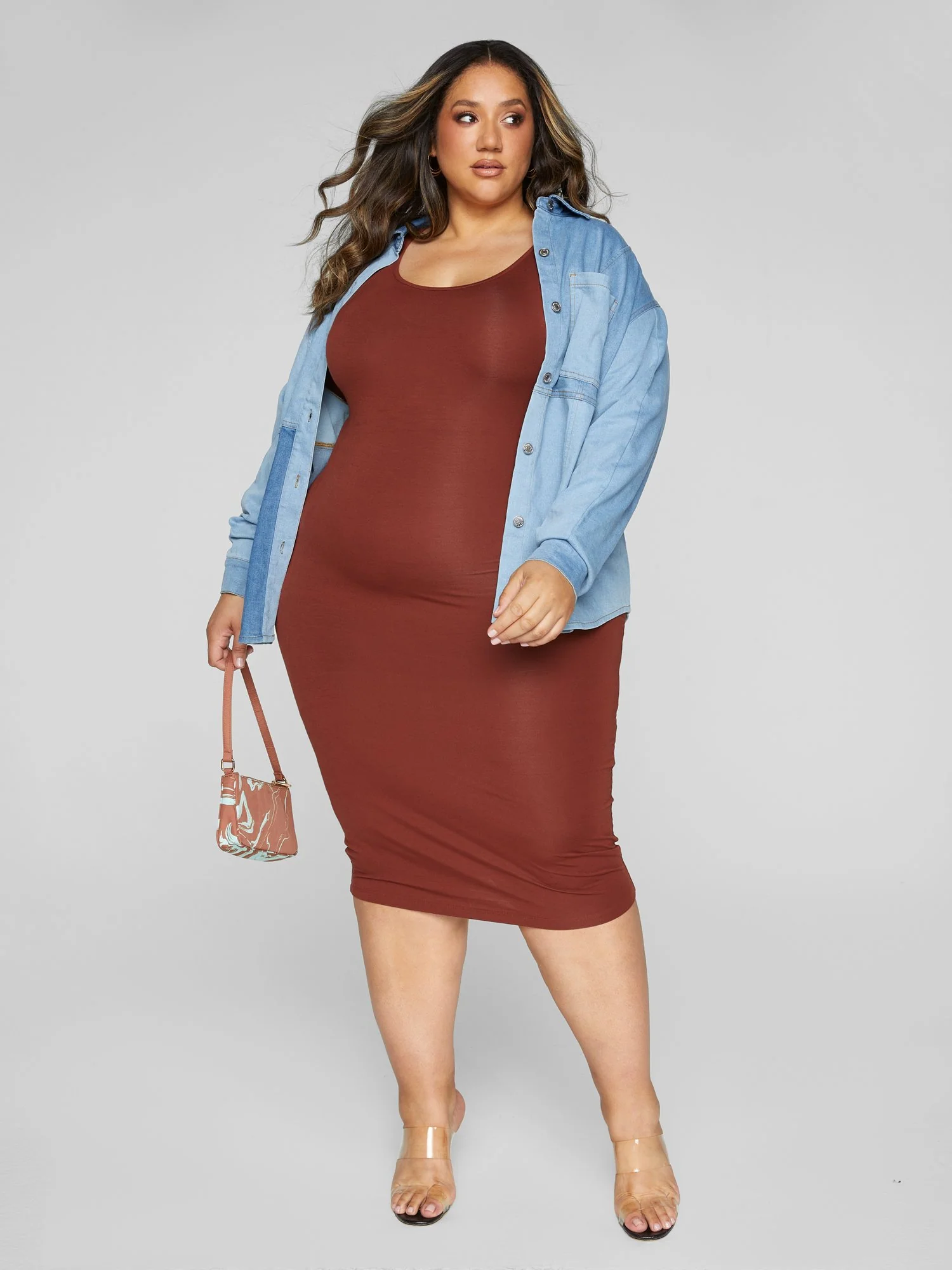 FTF Signature Long Sleeve Everyday Midi Dress - Image 21