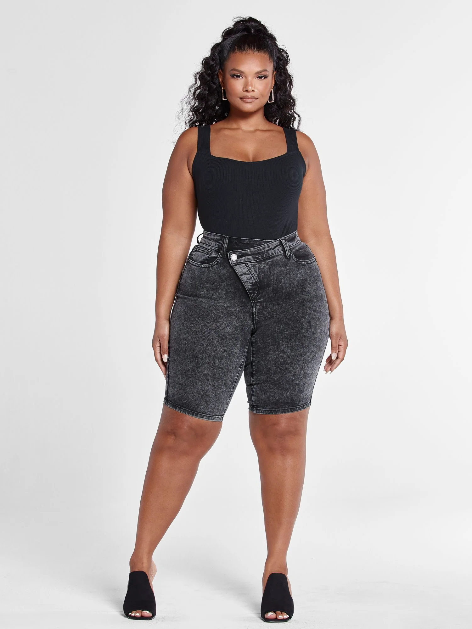 Gia Square Neck Rib Knit Tank Top - Image 6