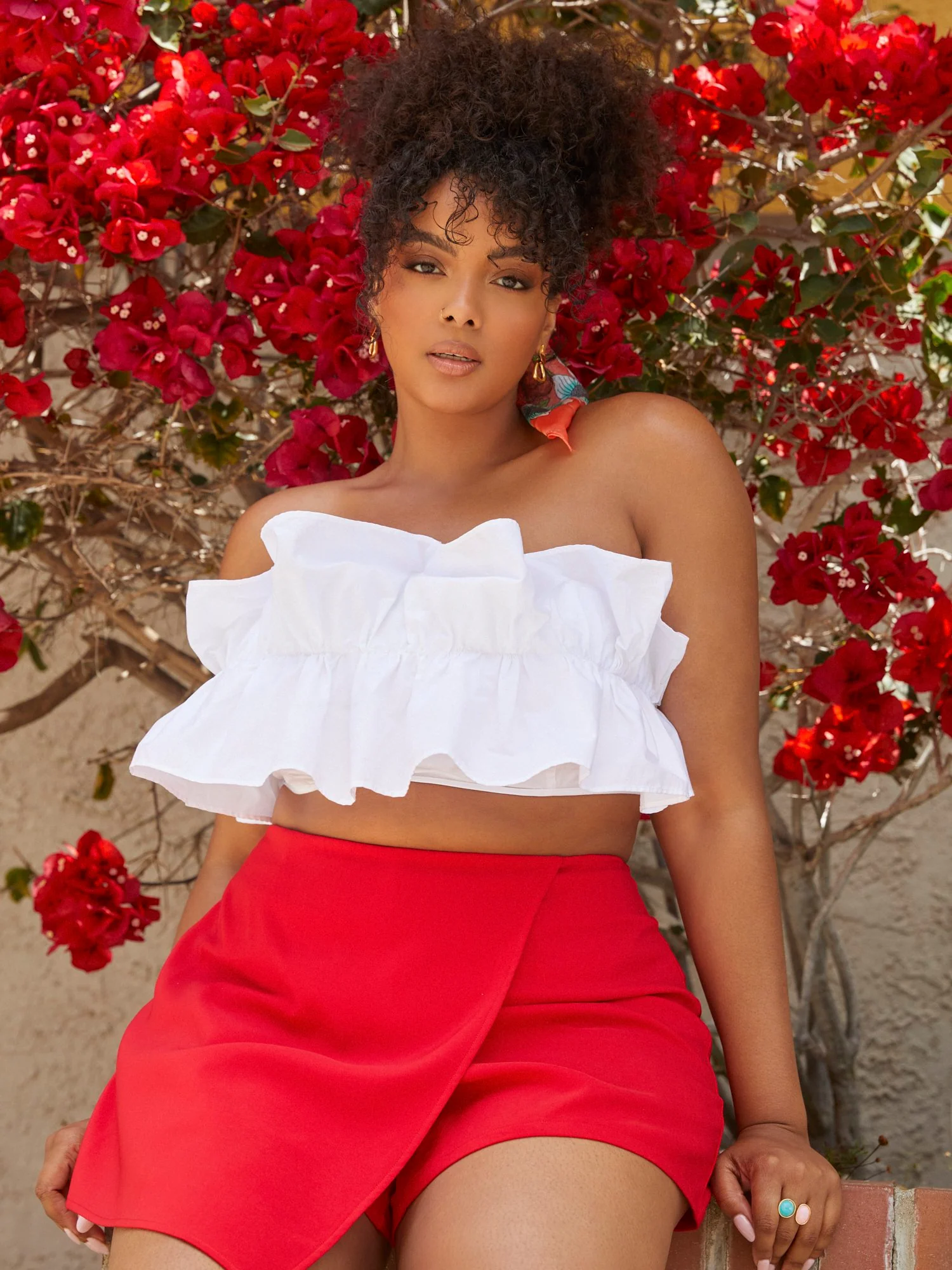 Gianna Strapless Ruffle Top - Image 5