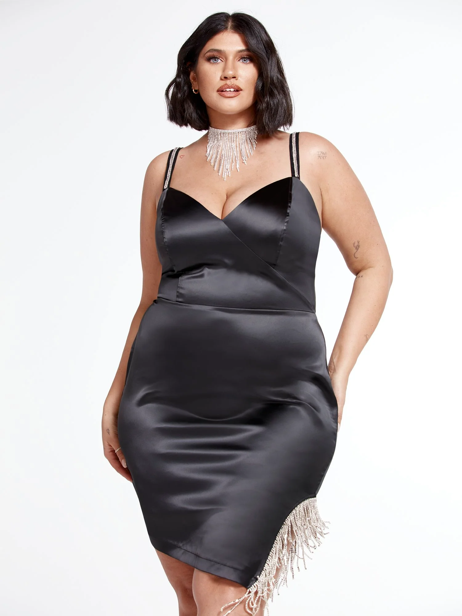 Hallie Rhinestone Trim Dress - Image 5