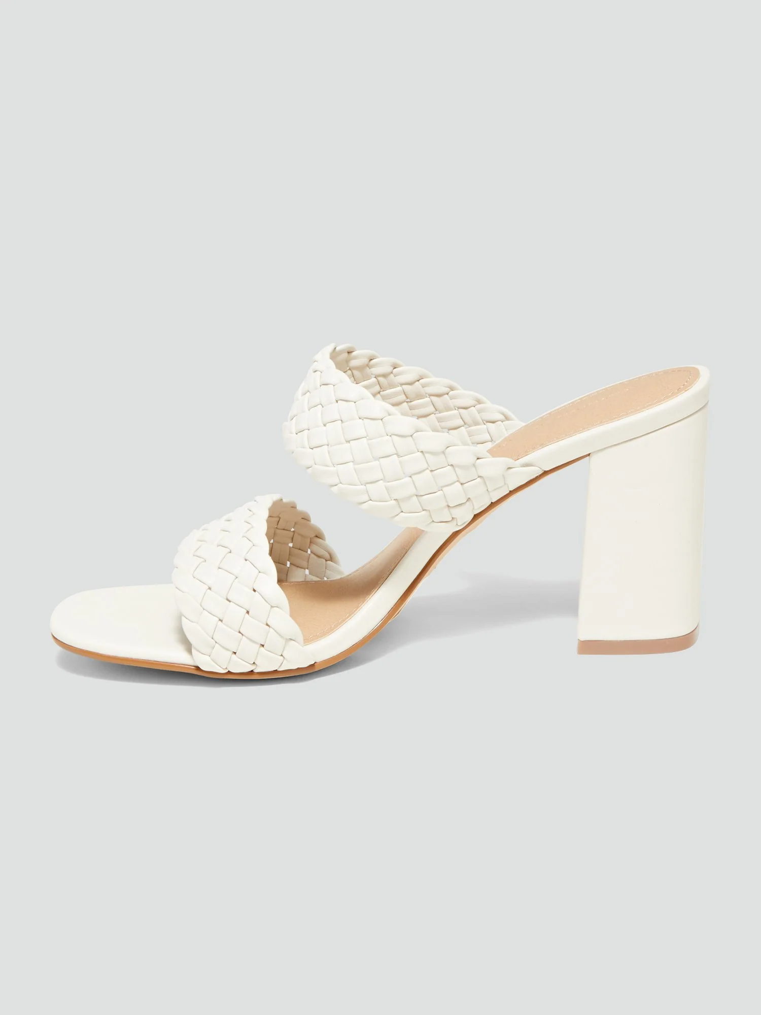 Harlow Braided Slide Sandals with Block Heel - Image 4