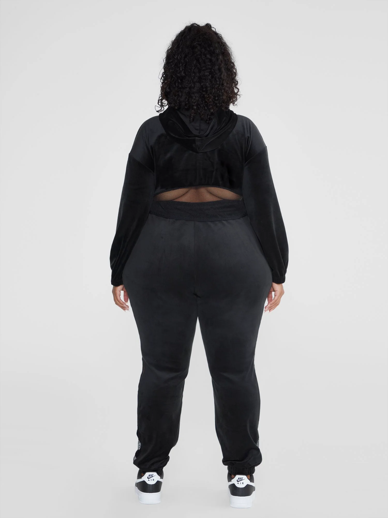 Harper Velour Mesh Hem Hoodie - Image 4