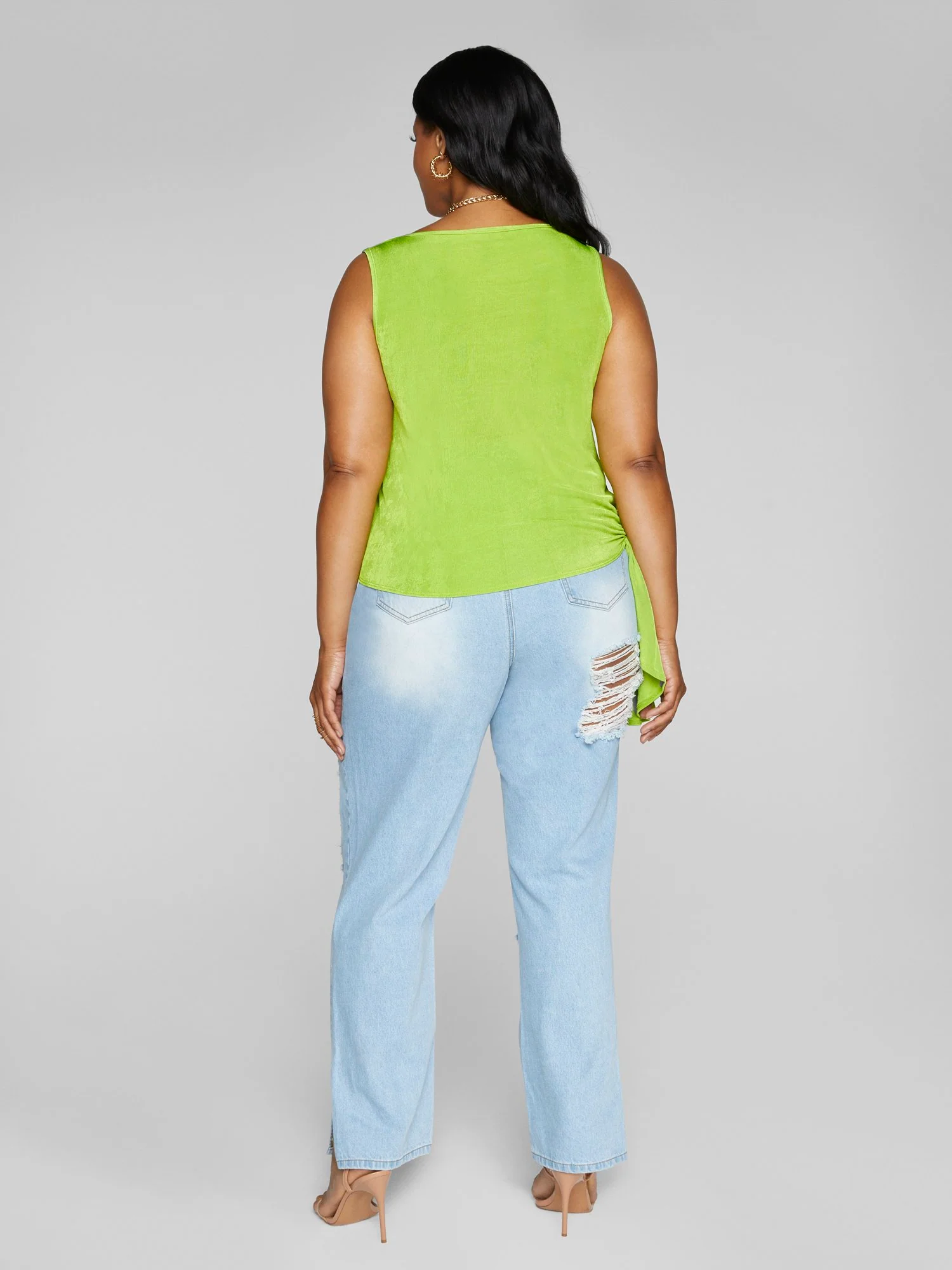 Hazel Side Drape Tank Top - Image 3