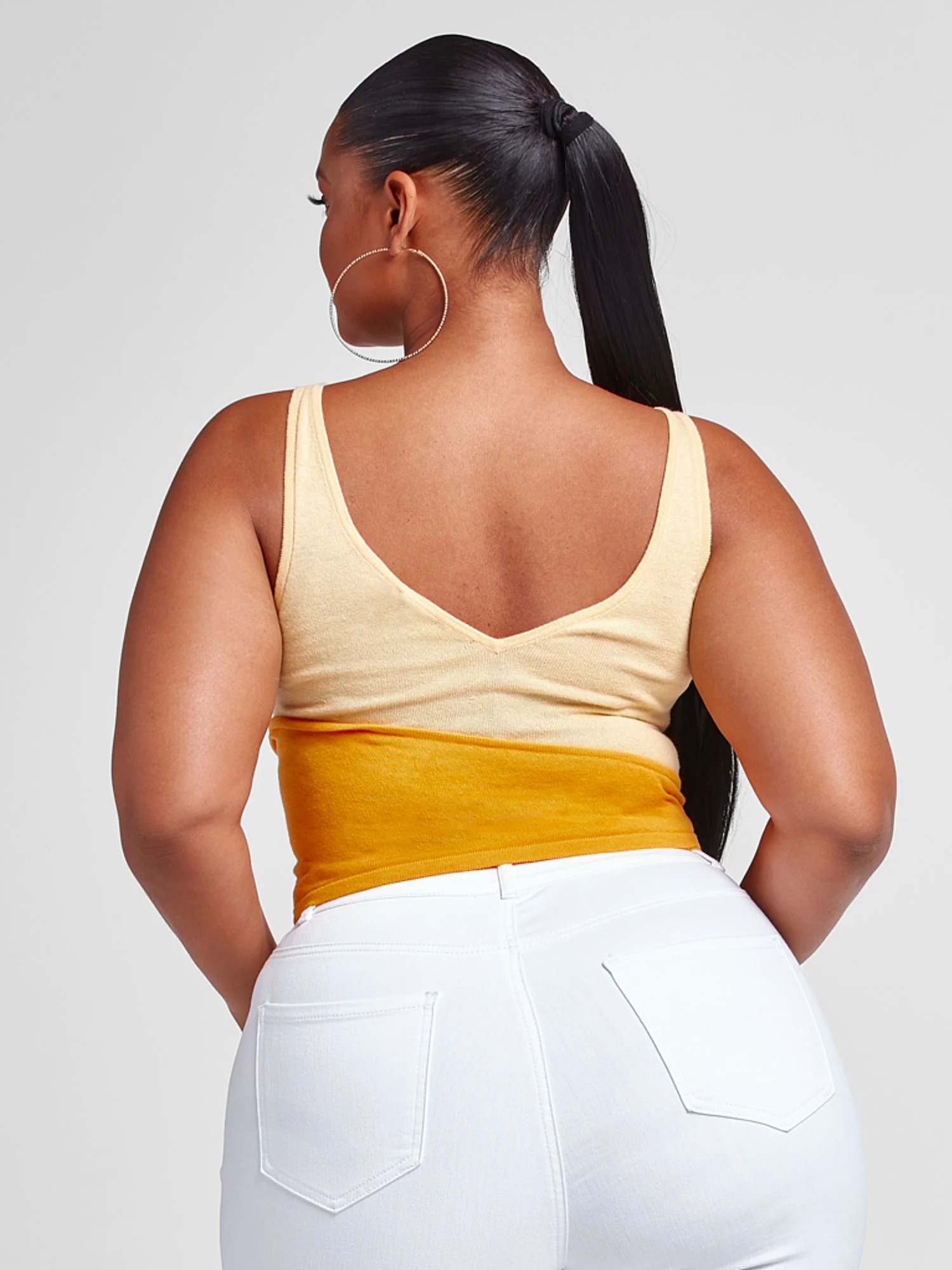Heather Knit Ombre Wrap Top - Image 3
