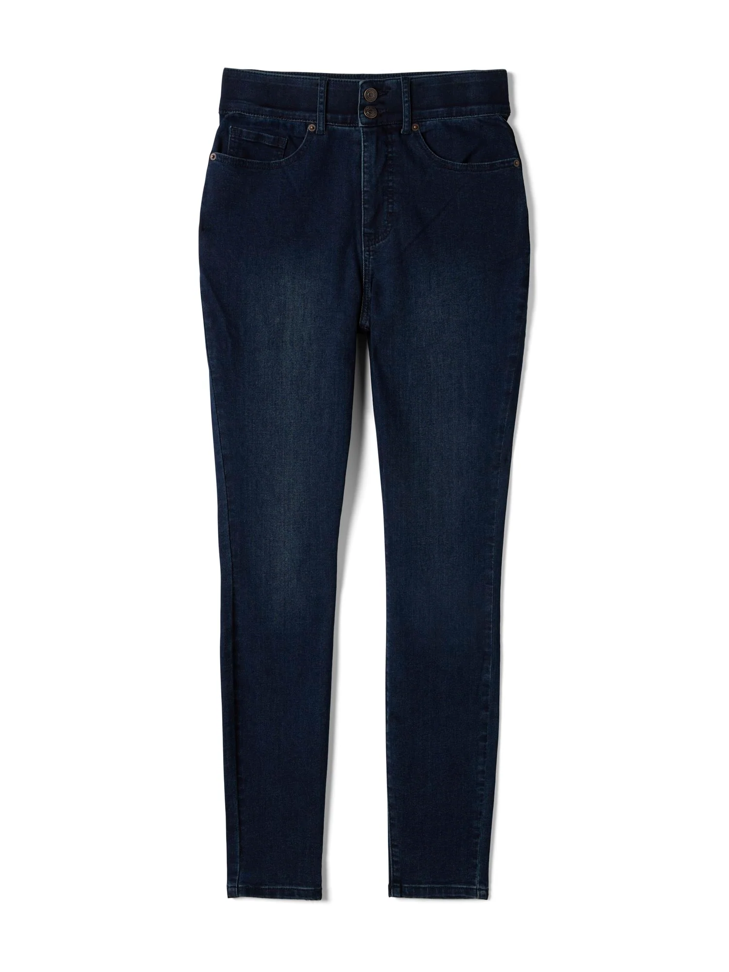 High Rise Curvy Fit Skinny Jeans in Dark Indigo - Short Inseam - Image 5