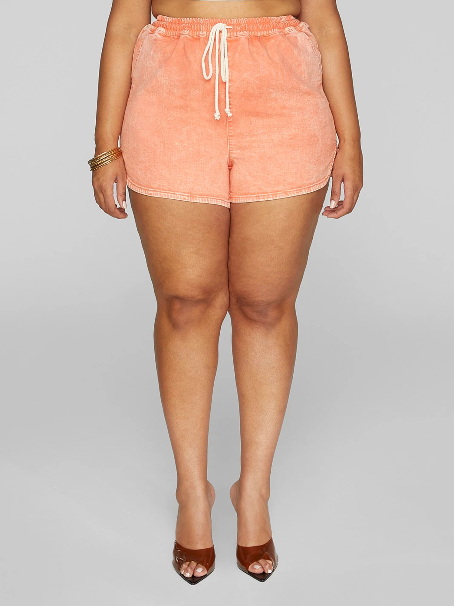 High Rise Denim Dolphin Shorts - Image 2