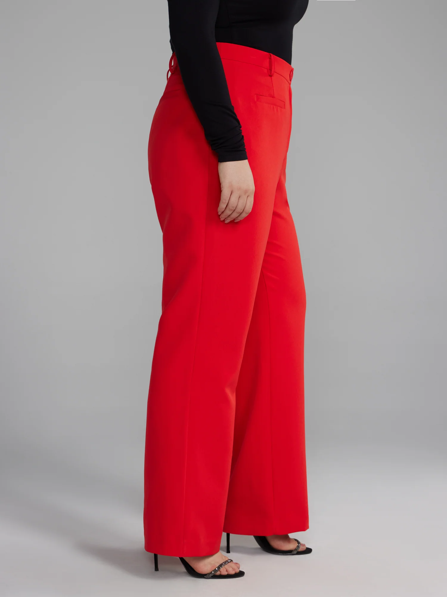 High Rise Flare Leg Suit Pants - Image 2