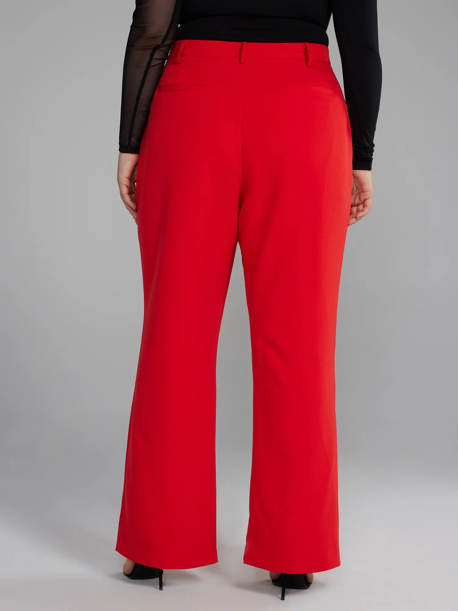 High Rise Flare Leg Suit Pants - Image 3