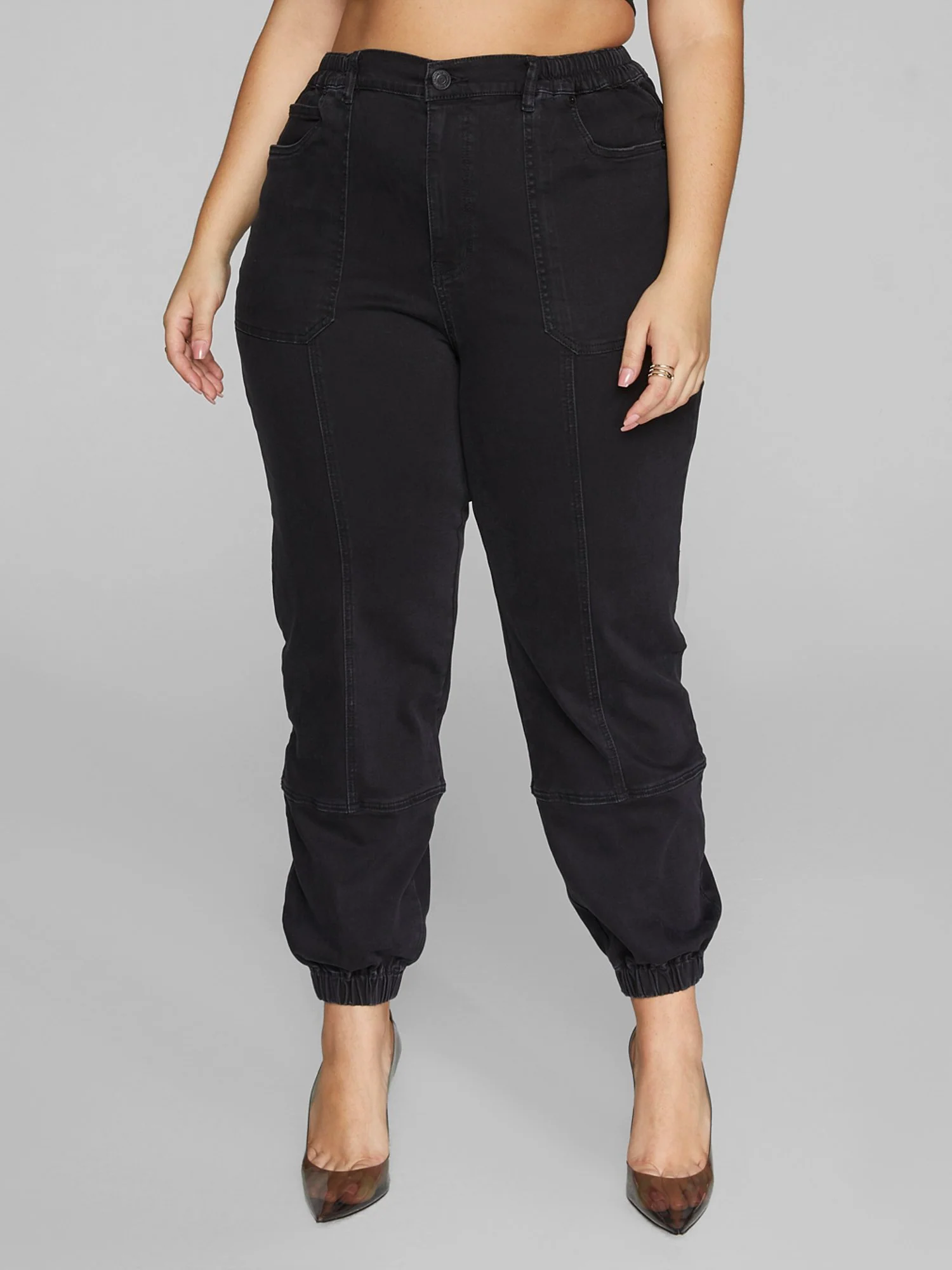 High Rise Jogger Style Jeans - Image 2