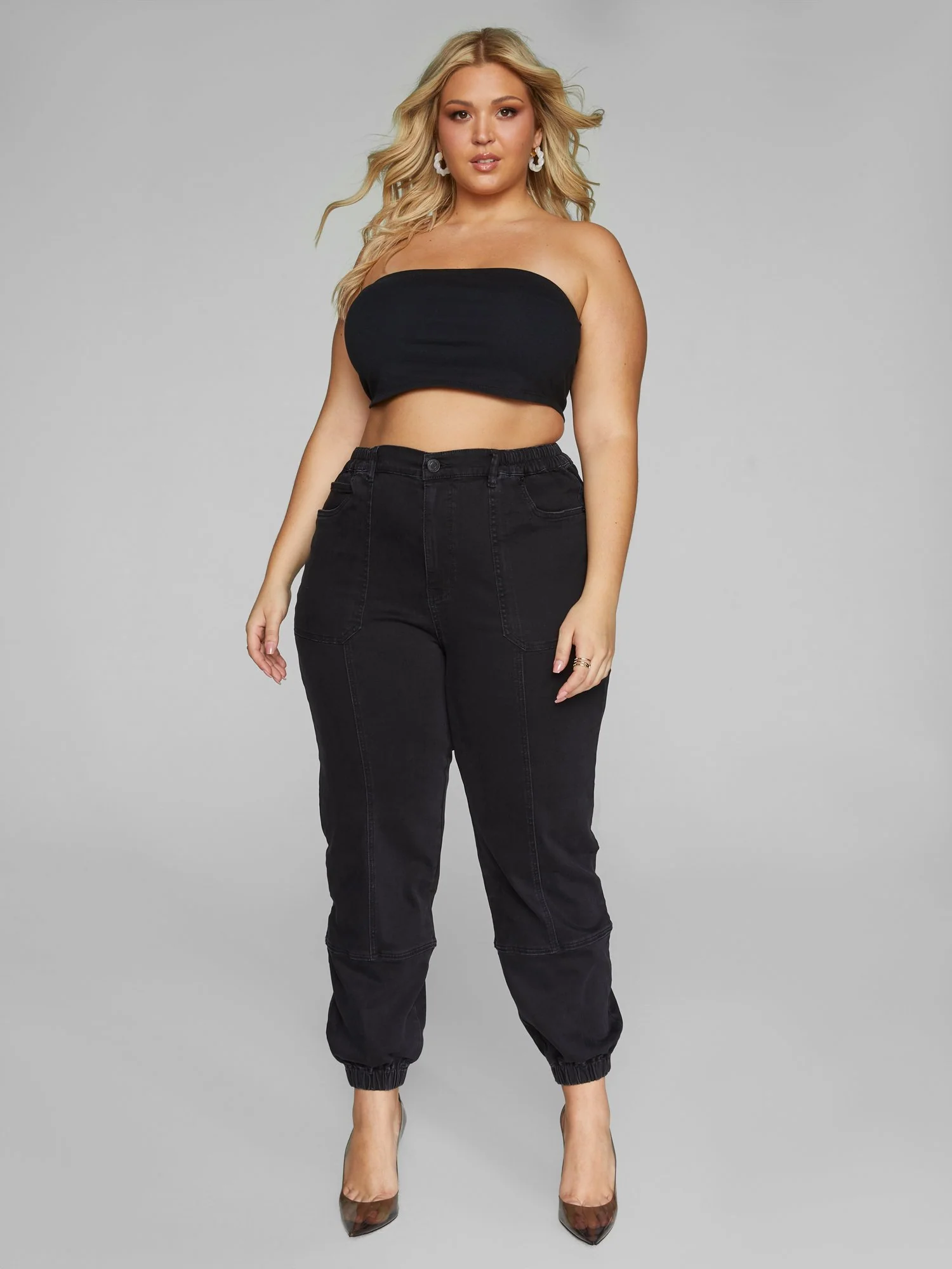 High Rise Jogger Style Jeans - Image 3