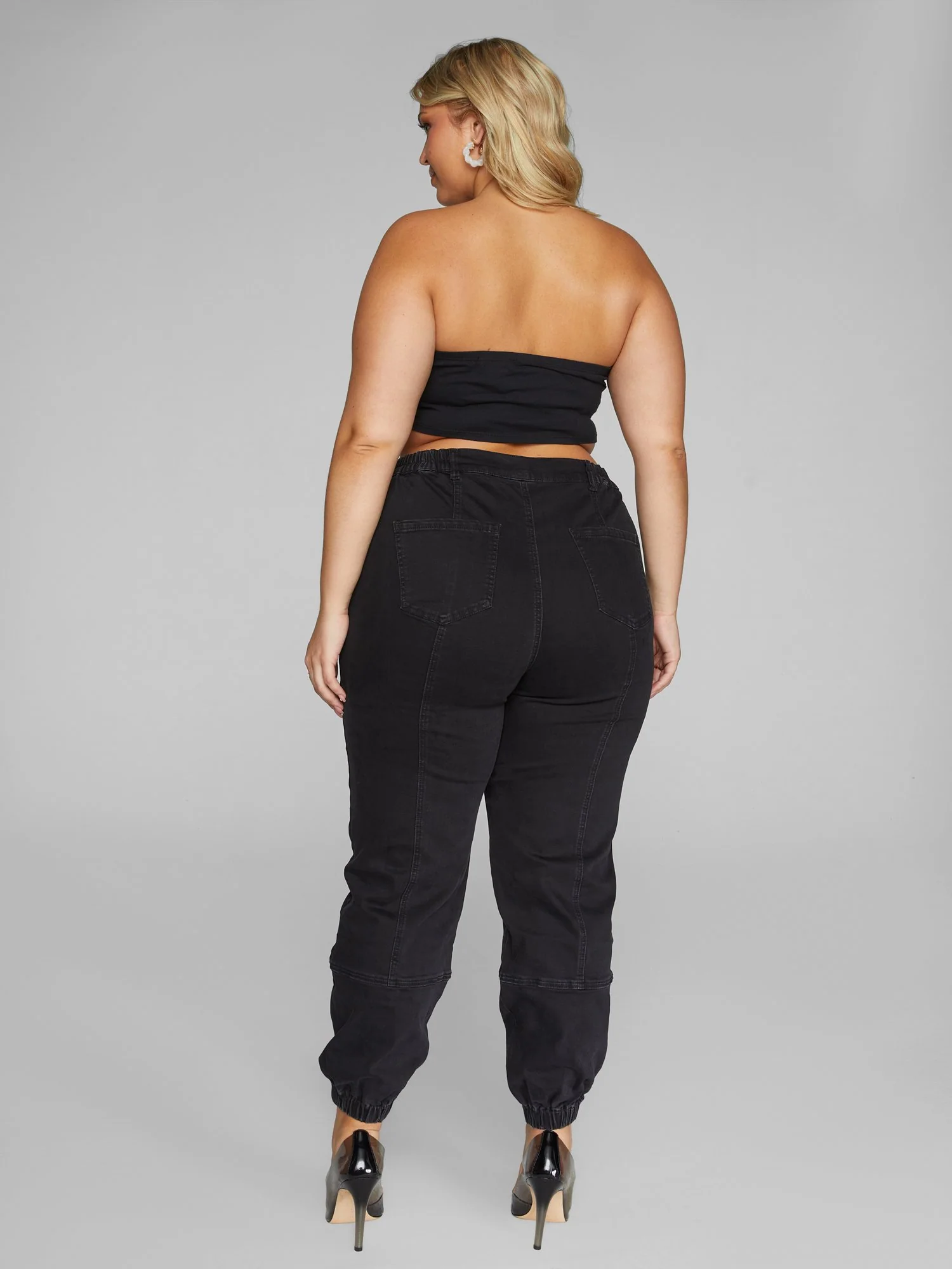 High Rise Jogger Style Jeans - Image 4