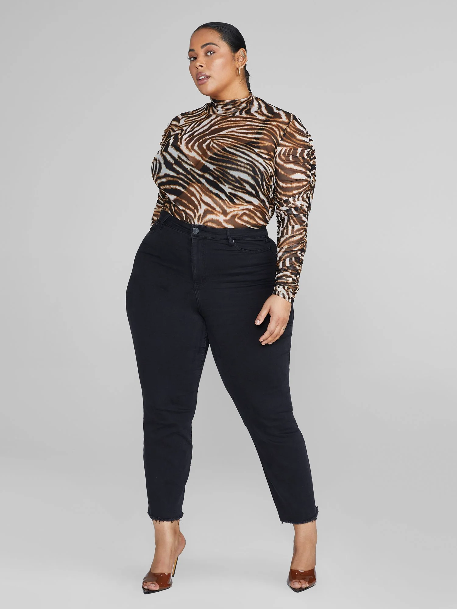 High Rise Raw Hem Skinny Jeans - Tall Inseam - Image 5