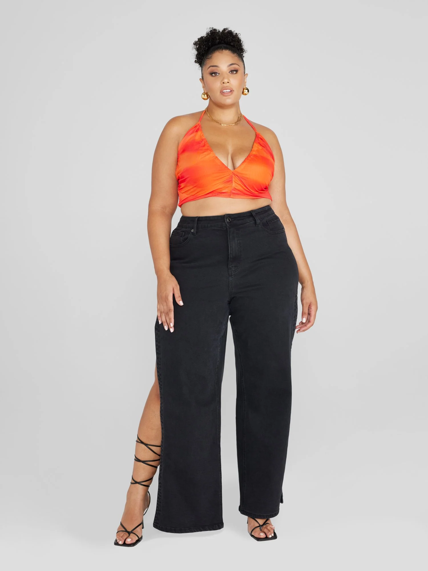 High Rise Side Slit Relaxed Fit Jeans - Image 6