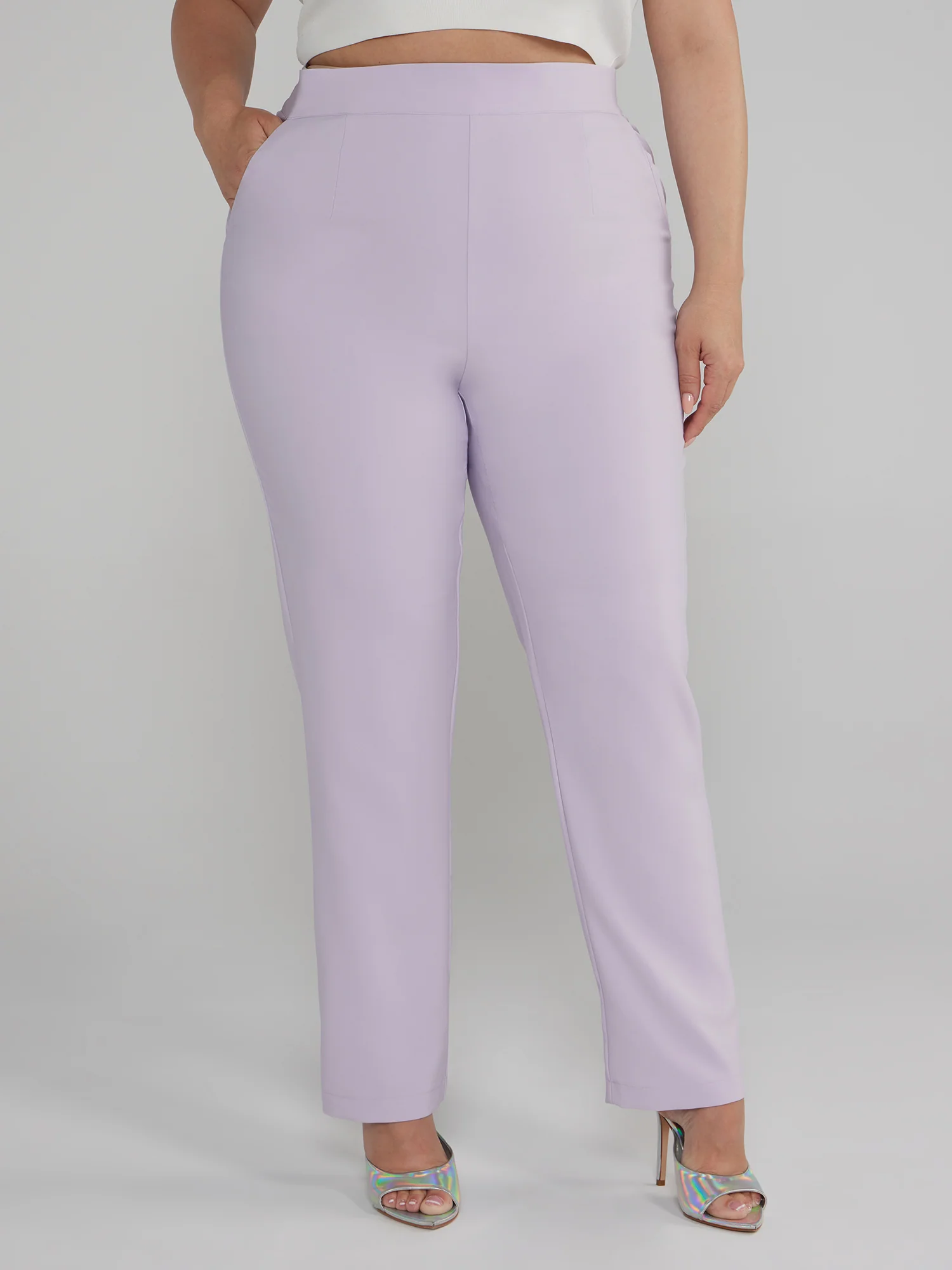 High Rise Slim Leg Pants