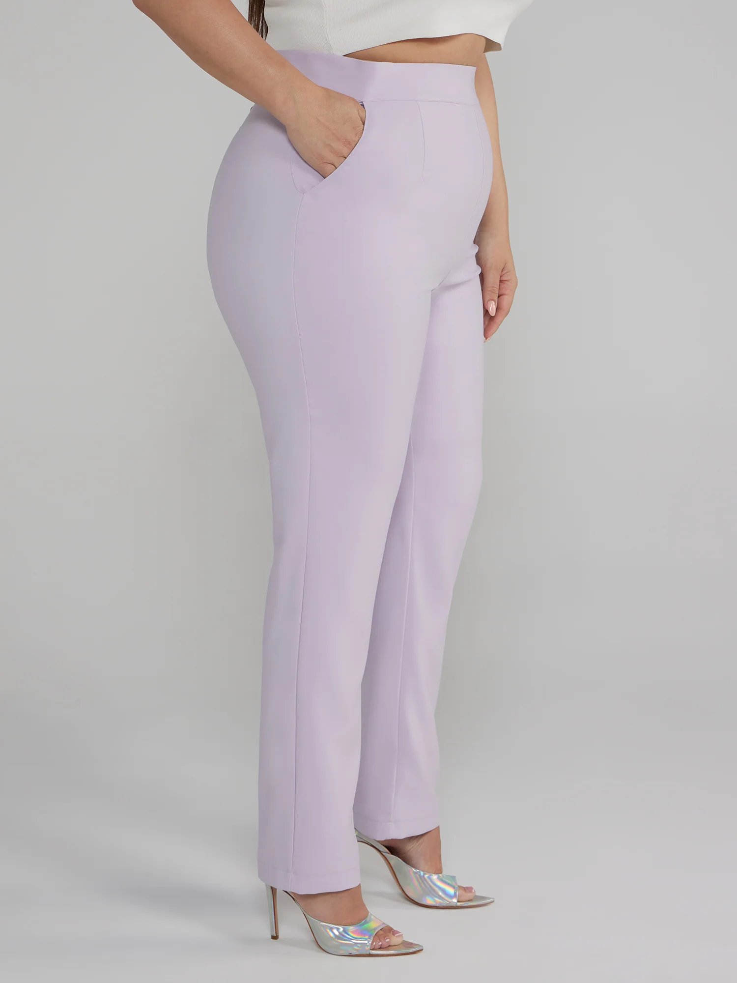 High Rise Slim Leg Pants - Image 2