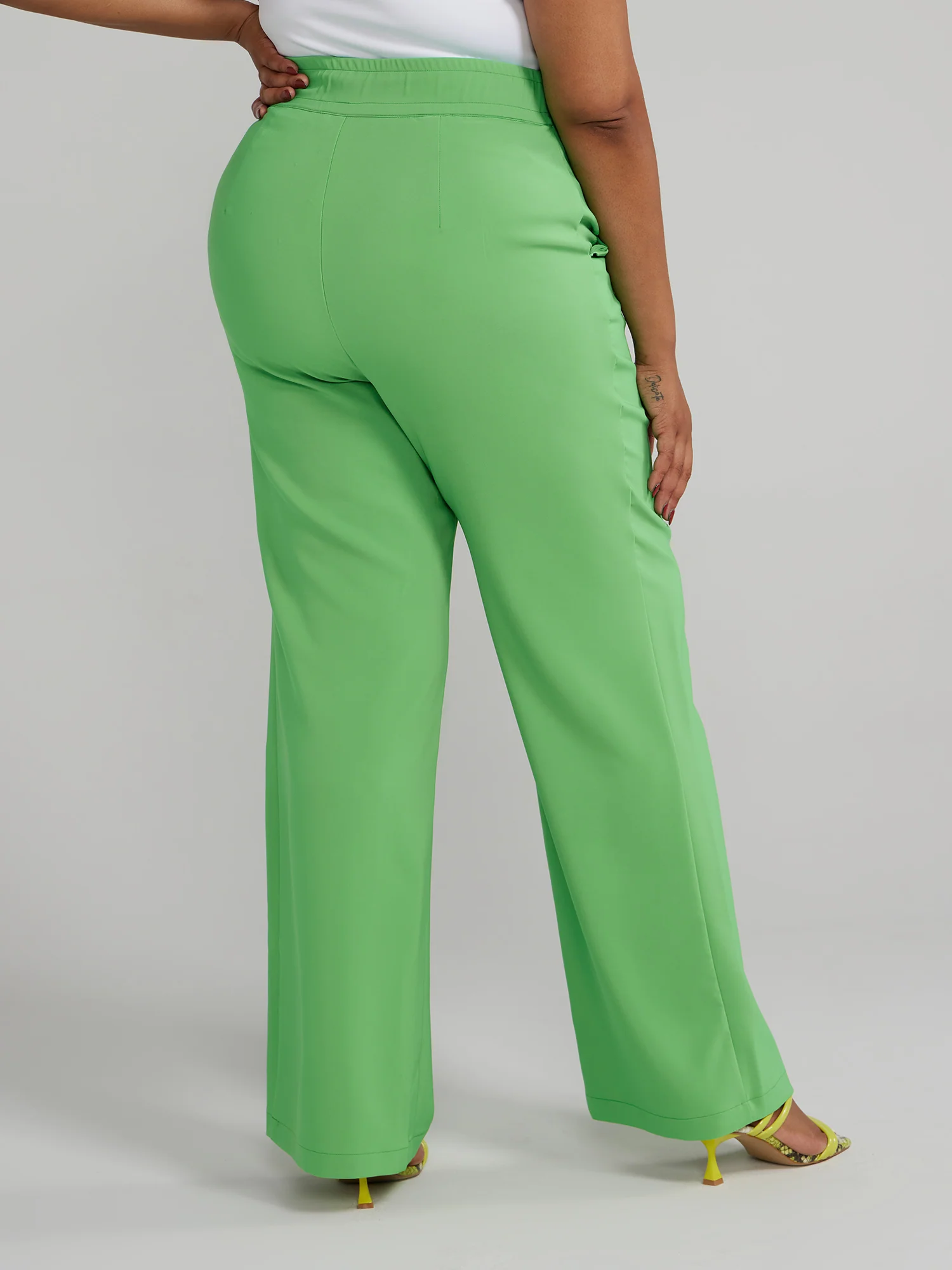 High Rise Straight Leg Trouser Pants - Image 3