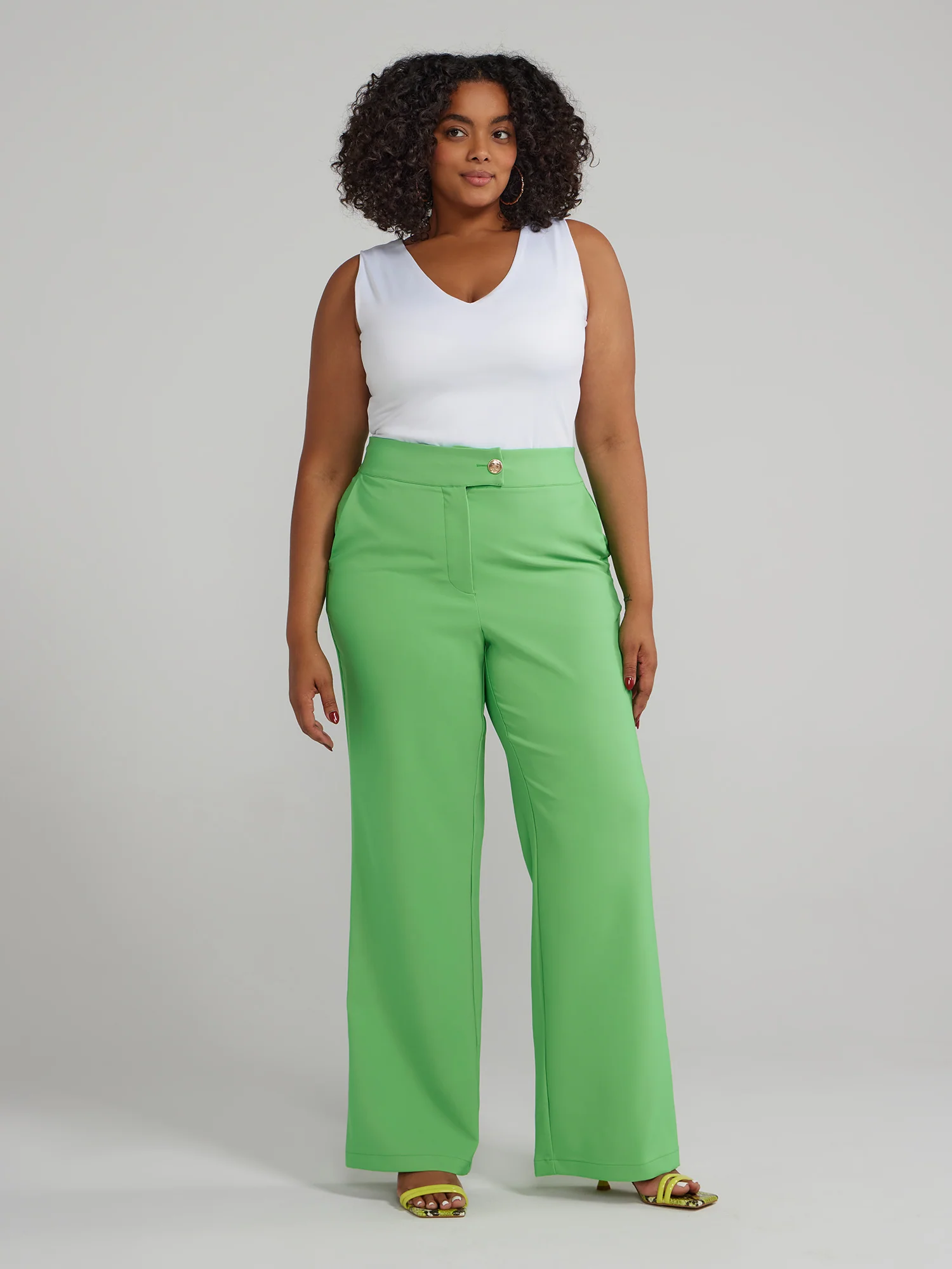 High Rise Straight Leg Trouser Pants - Image 4