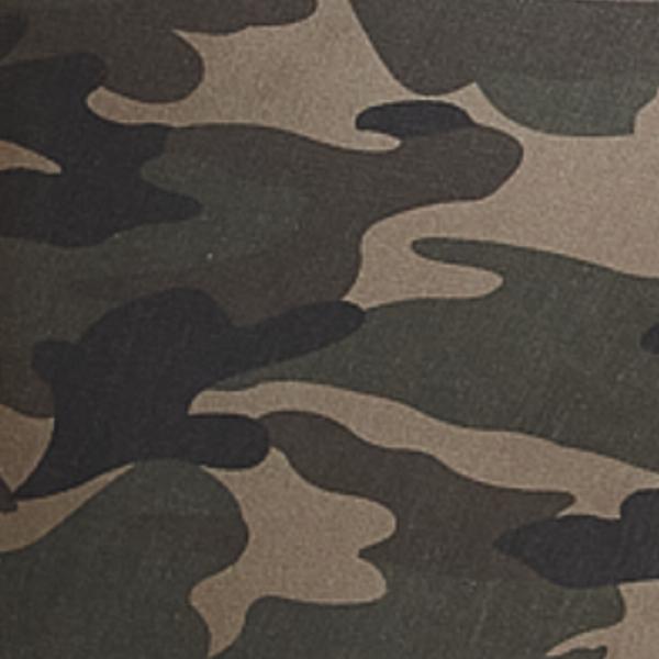 High-Rise Super Skinny Destructed Jeans in Green Camo - Short Inseam - Image 6