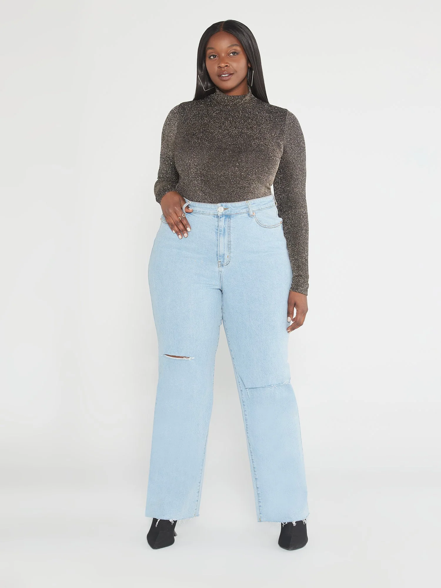 High Rise Y2K Straight Leg Jeans - Image 2