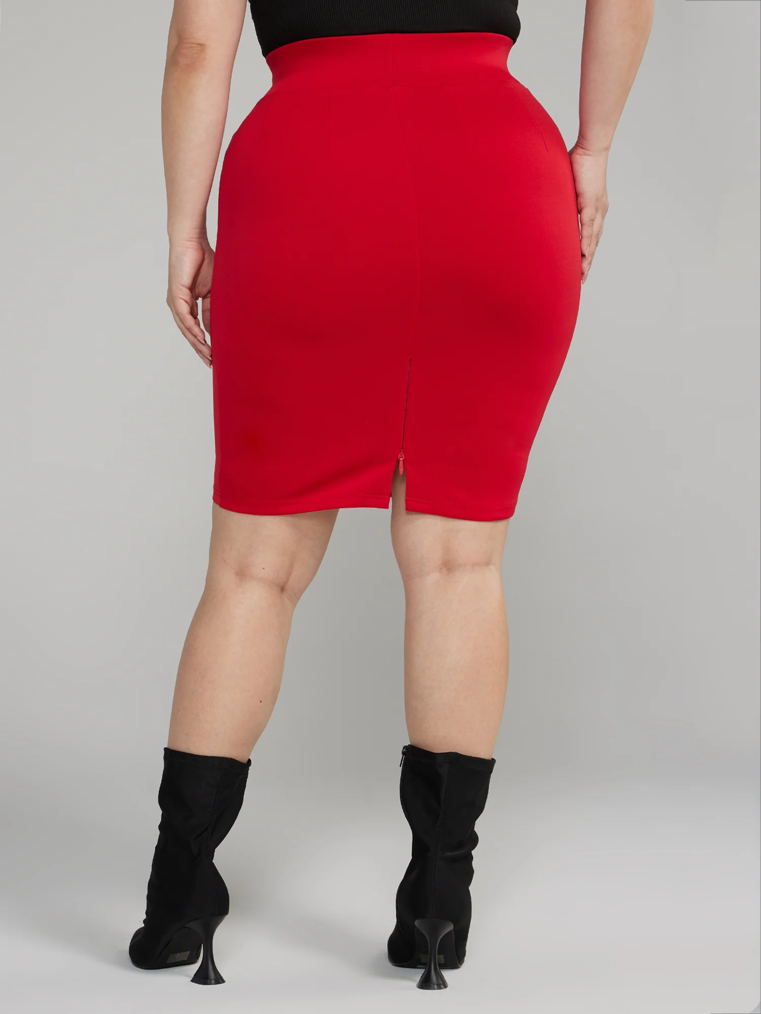 High Waisted Knit Pencil Skirt - Image 14