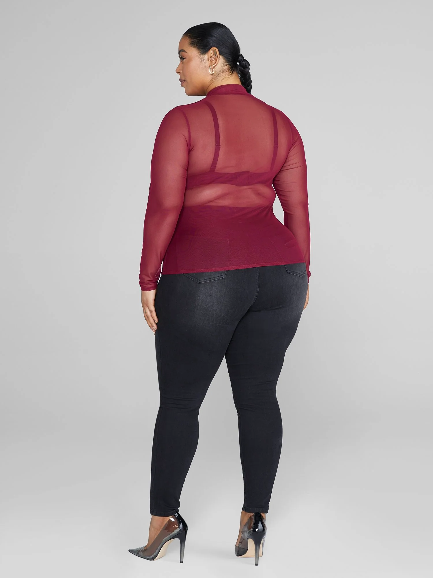 Hollyn Mock Neck Mesh Top - Image 11