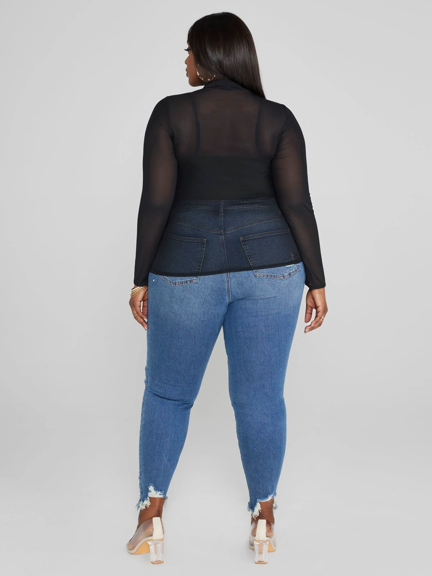 Hollyn Mock Neck Mesh Top - Image 4