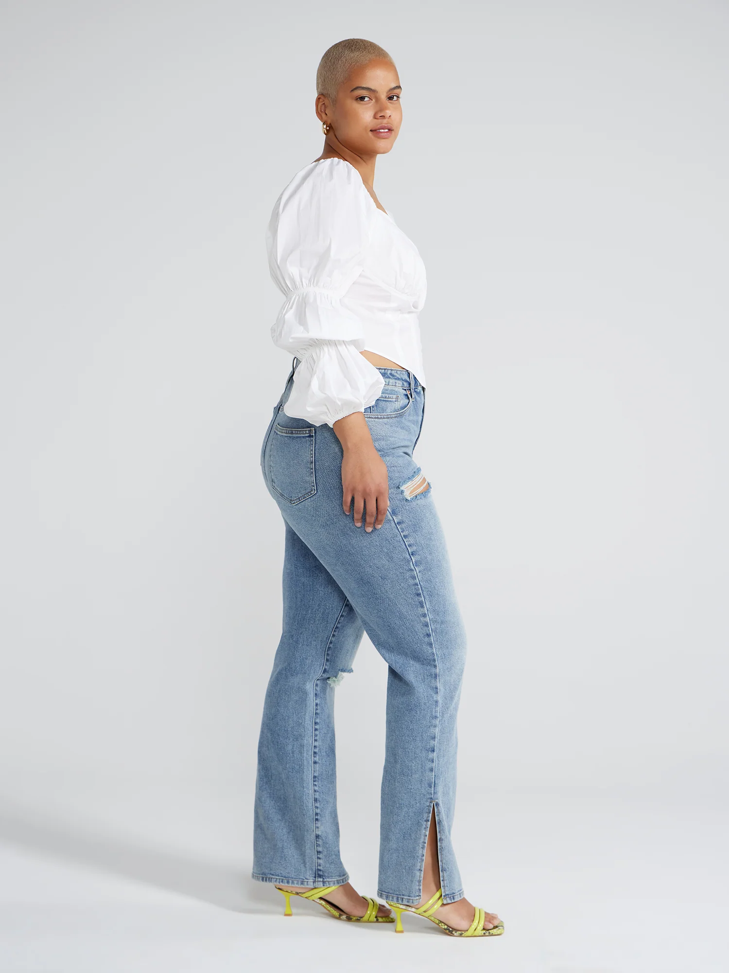 Idalia Bubble Sleeve Corset Style Shirt - Image 2