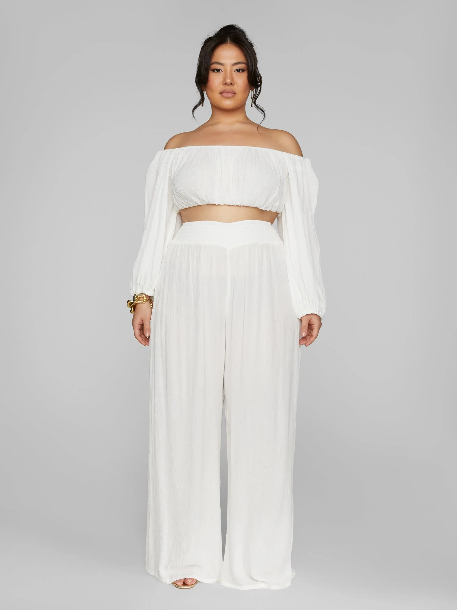 Ingrid Gauze Wide Leg Pants - Image 2