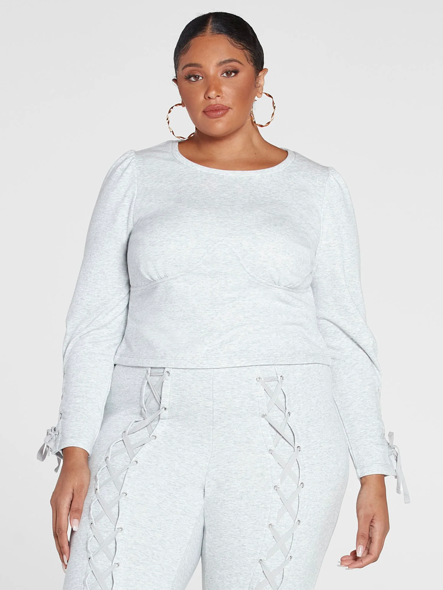 Ingrid Lace-Up Sleeve Top - Image 2