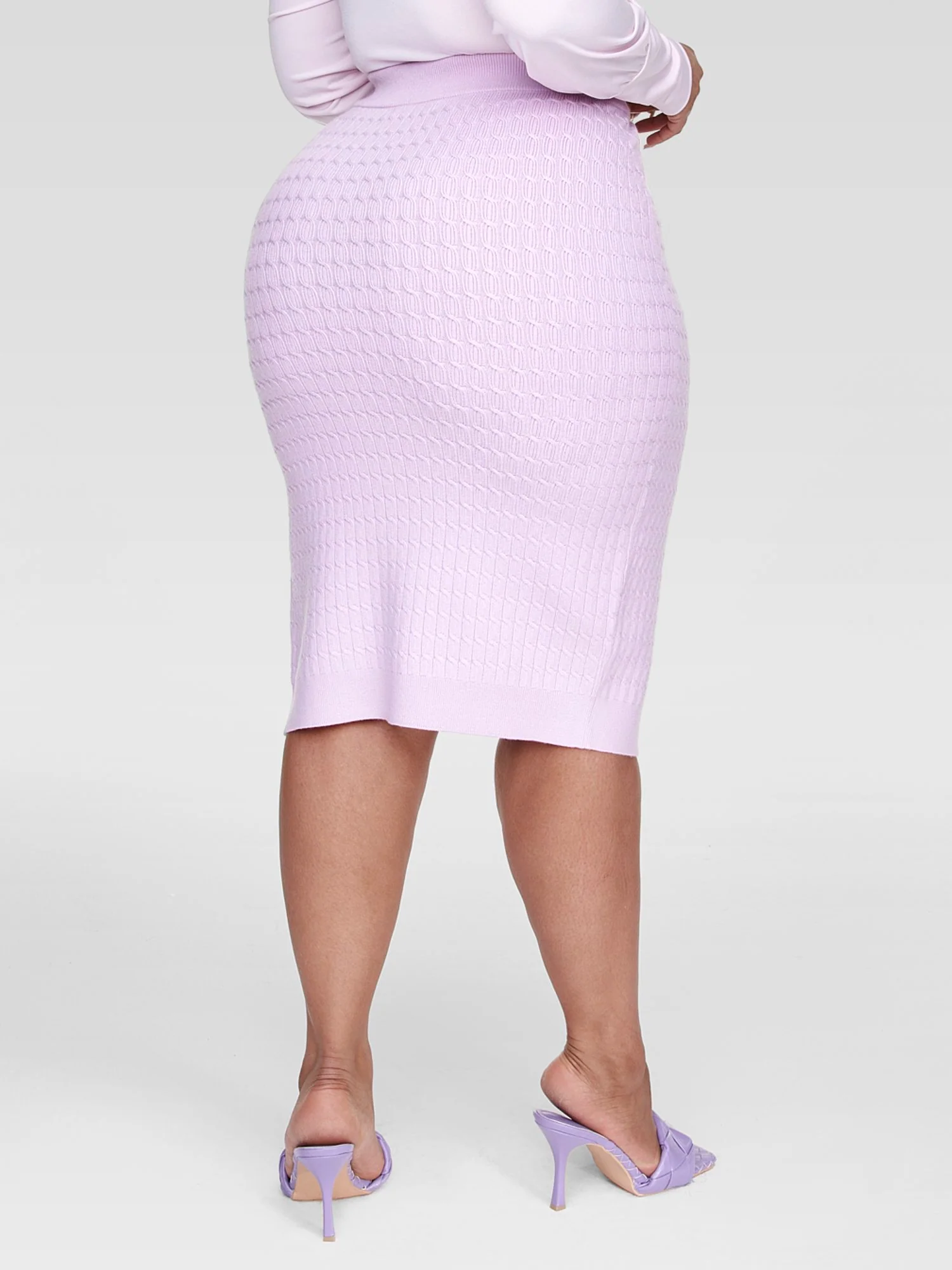 Iris Cable Knit Midi Sweater Skirt - Image 3