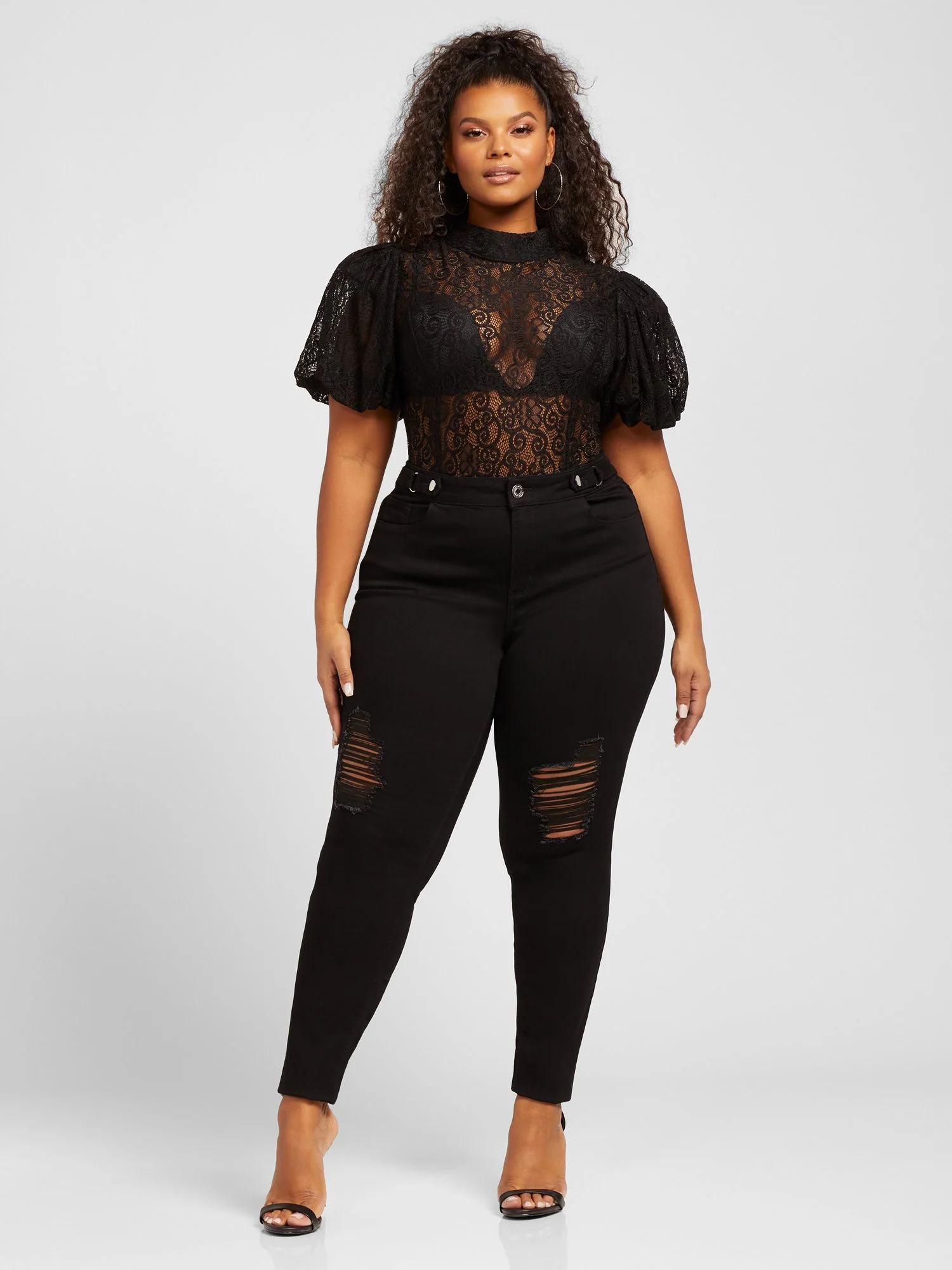 Ivy Puff Sleeve Lace Bodysuit - Image 4
