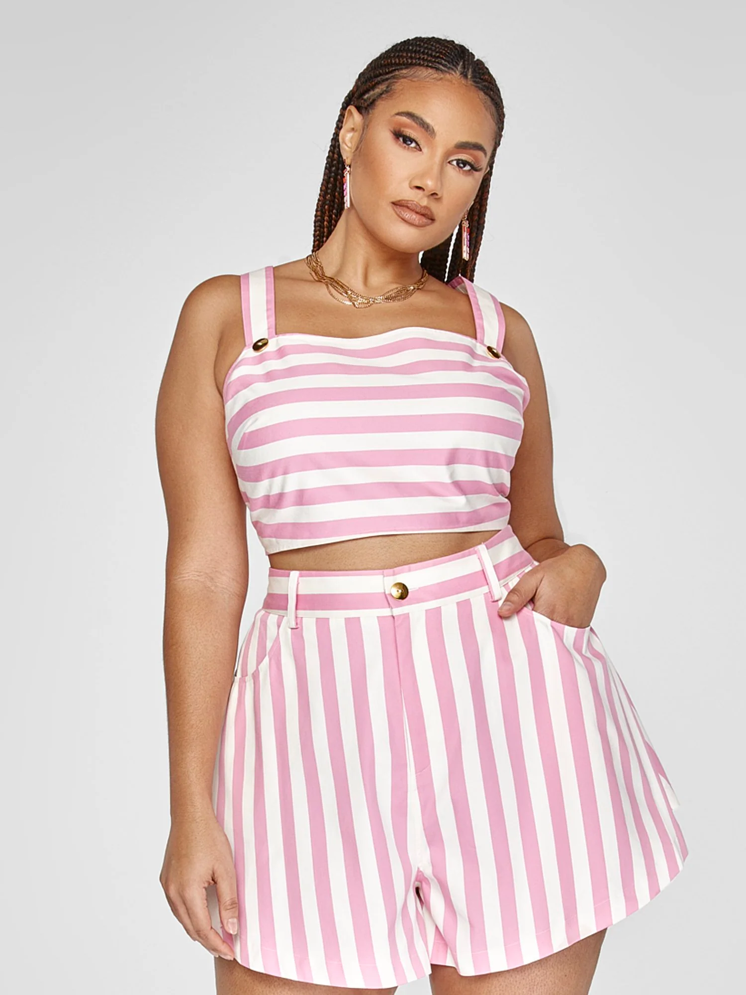 Jamila Stripe Linen Tank Top - Garnerstyle x FTF