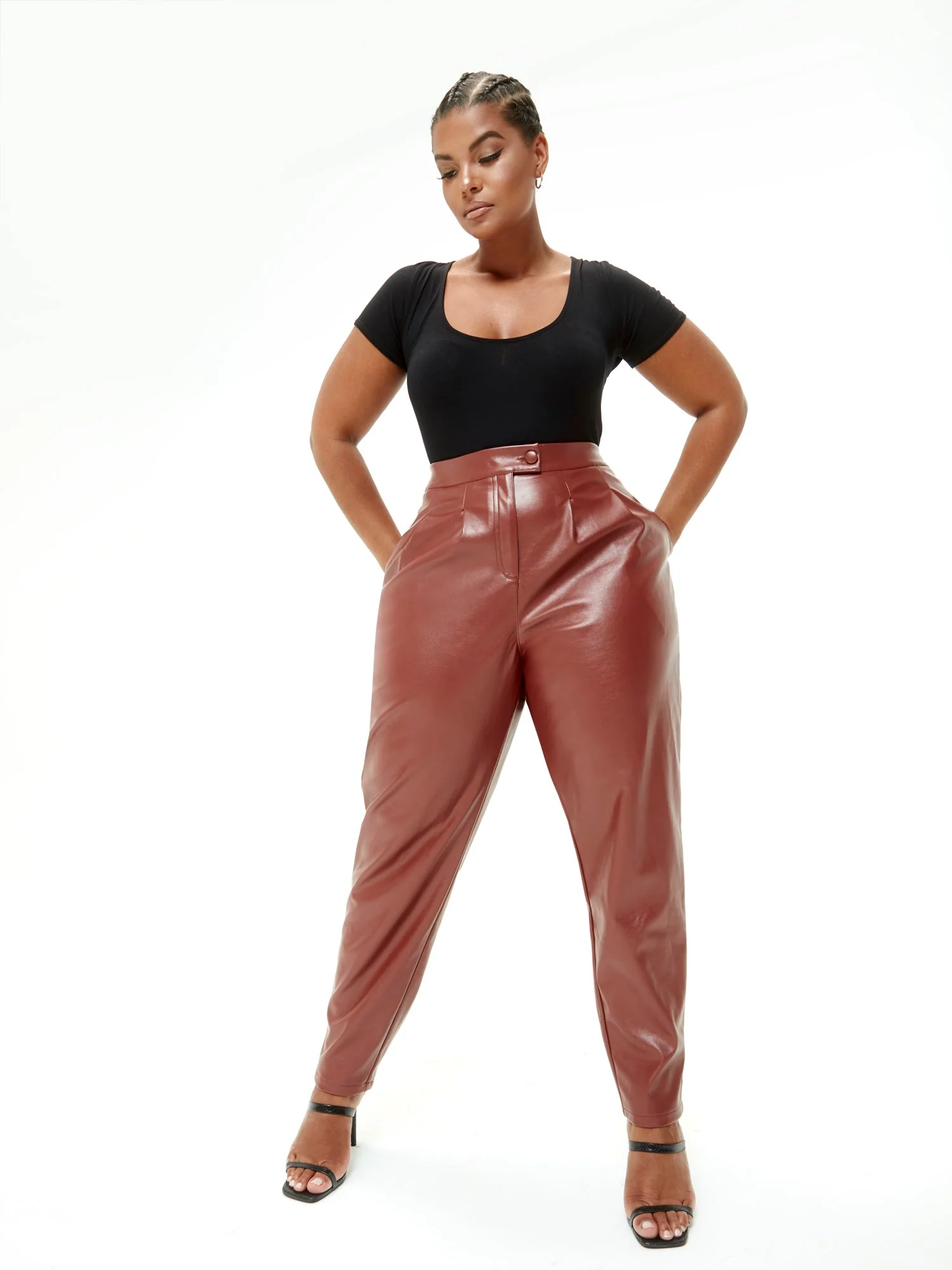 Janay Faux Leather Trousers - Image 4
