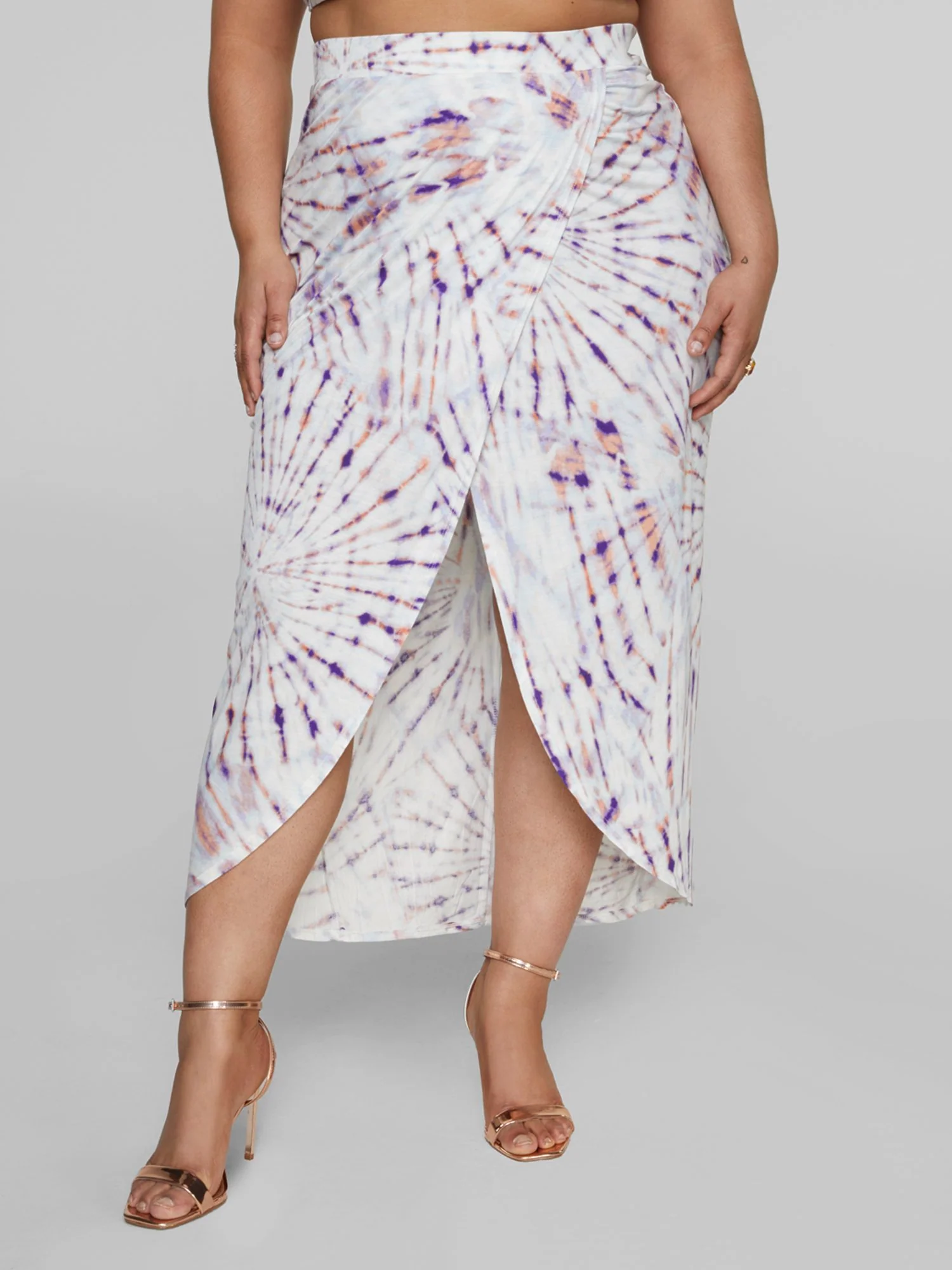 Janet Tie Dye Faux Wrap Skirt