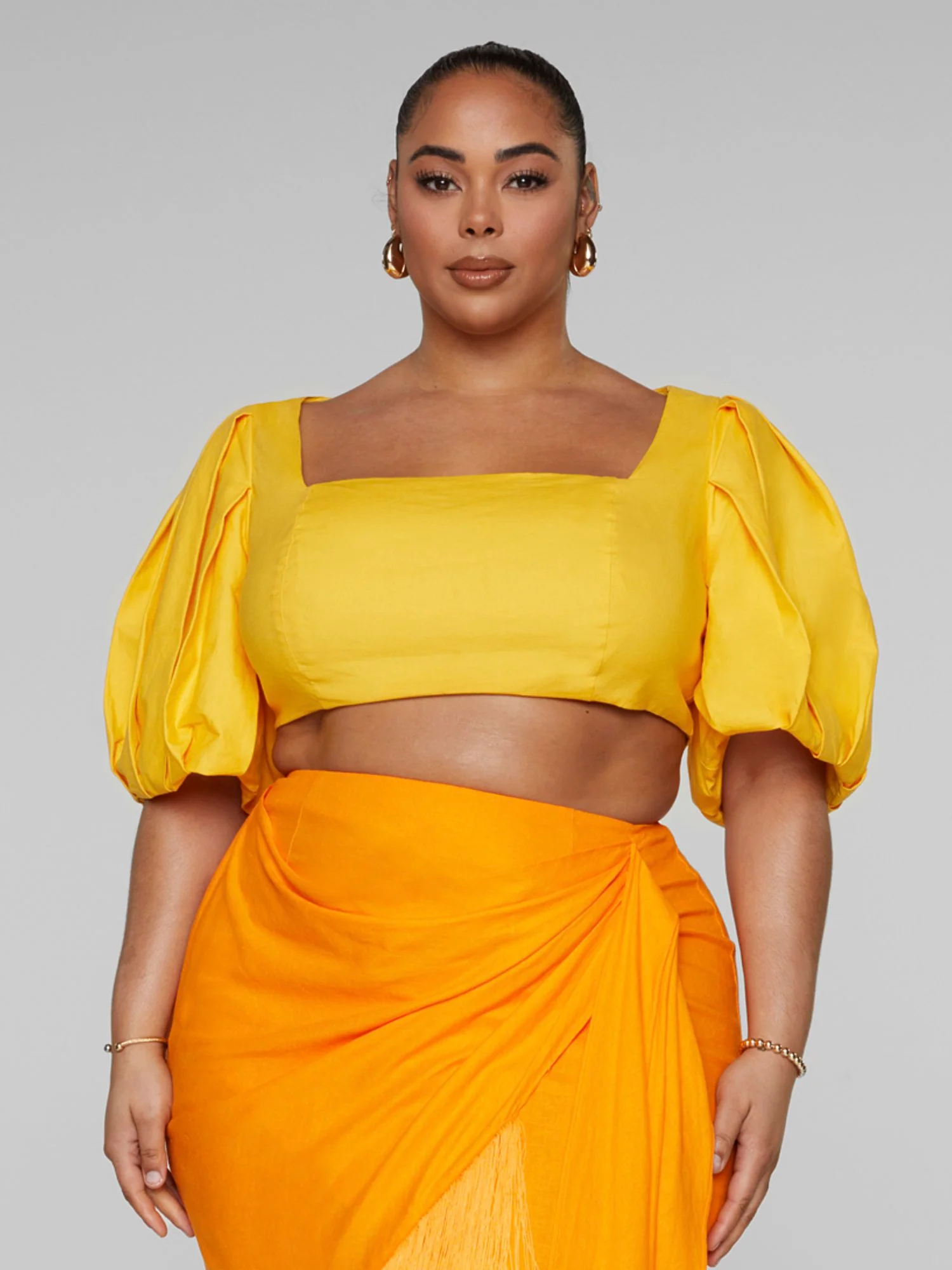 Jeanette Puff Sleeve Crop Top - Gabi Fresh x FTF - Image 2