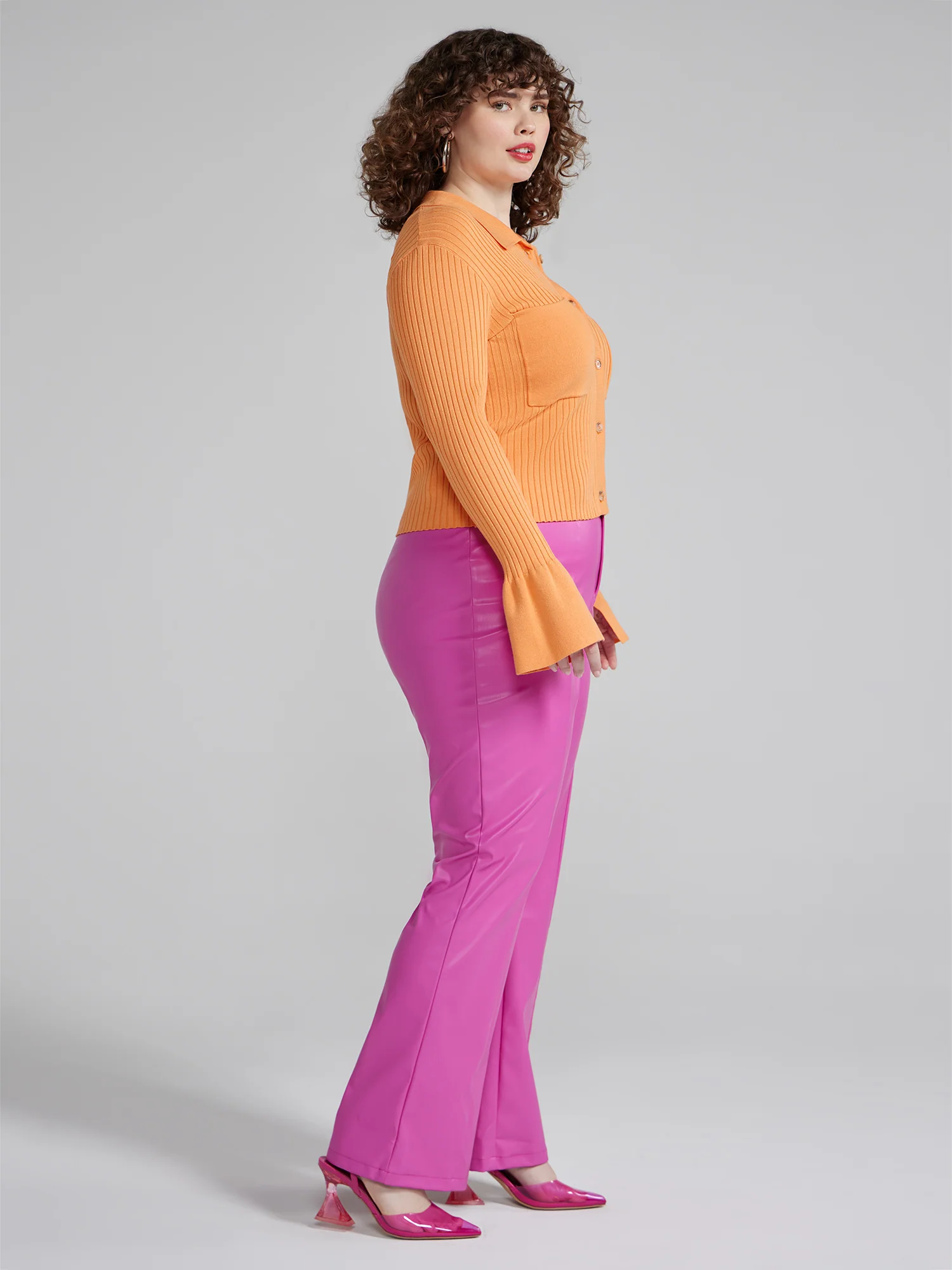 Jenisa Button-Down Cropped Cardigan - Image 3