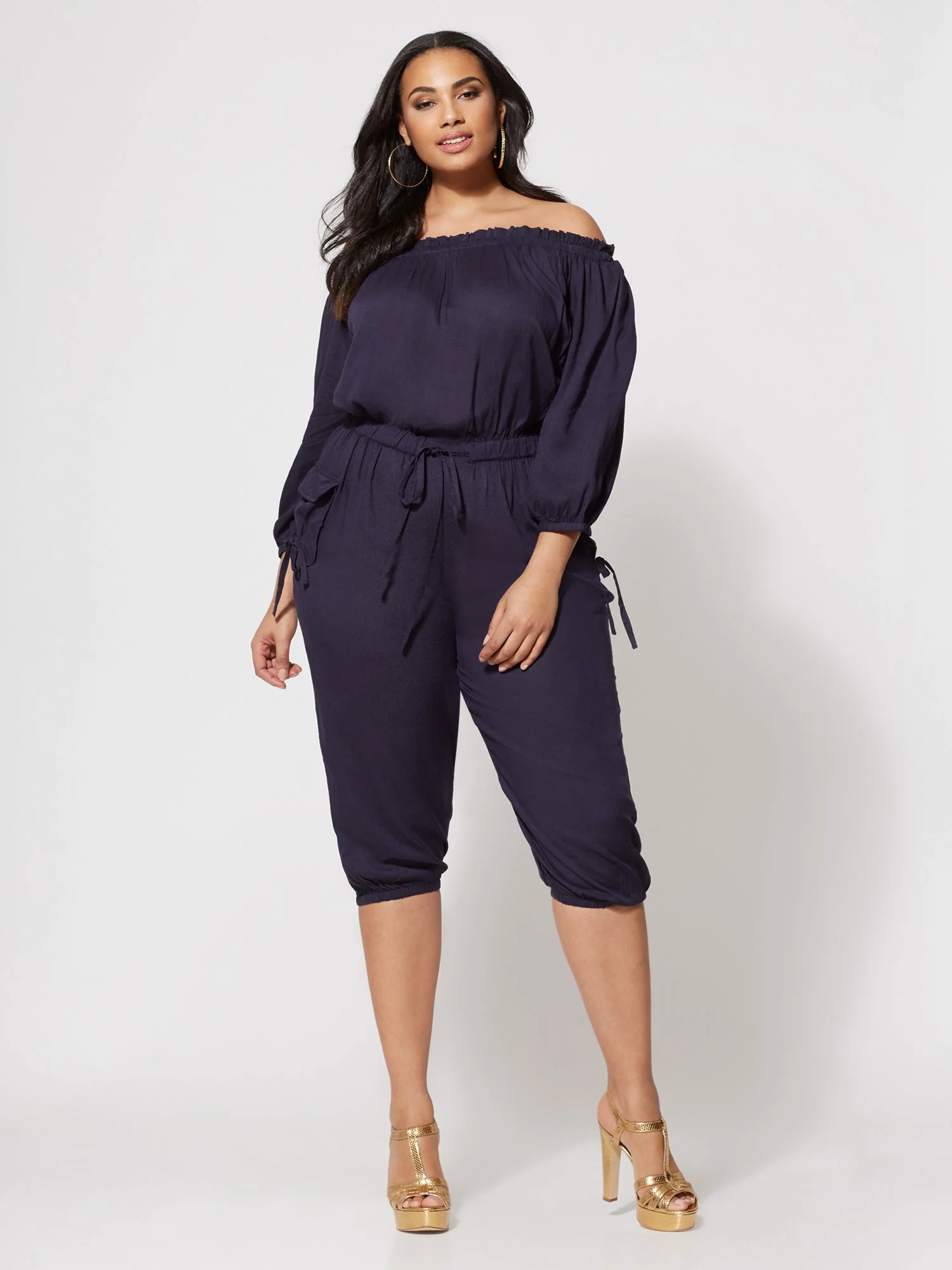 Jenny Off-Shoulder Utility Jumpsuit - Image 2