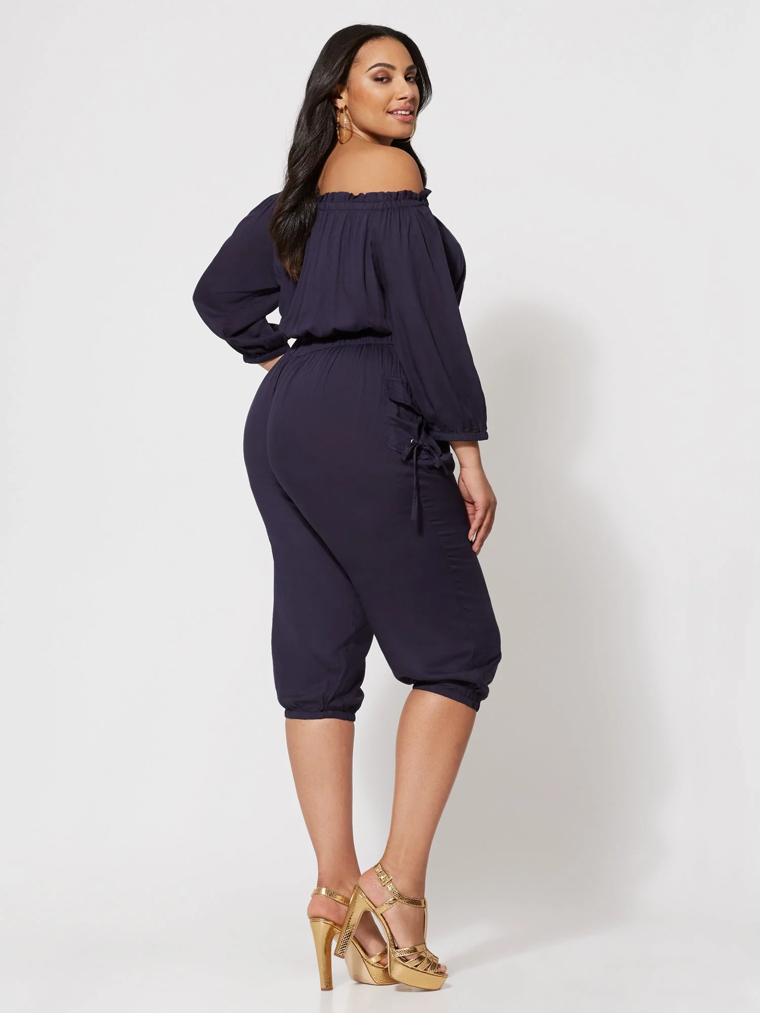 Jenny Off-Shoulder Utility Jumpsuit - Image 3