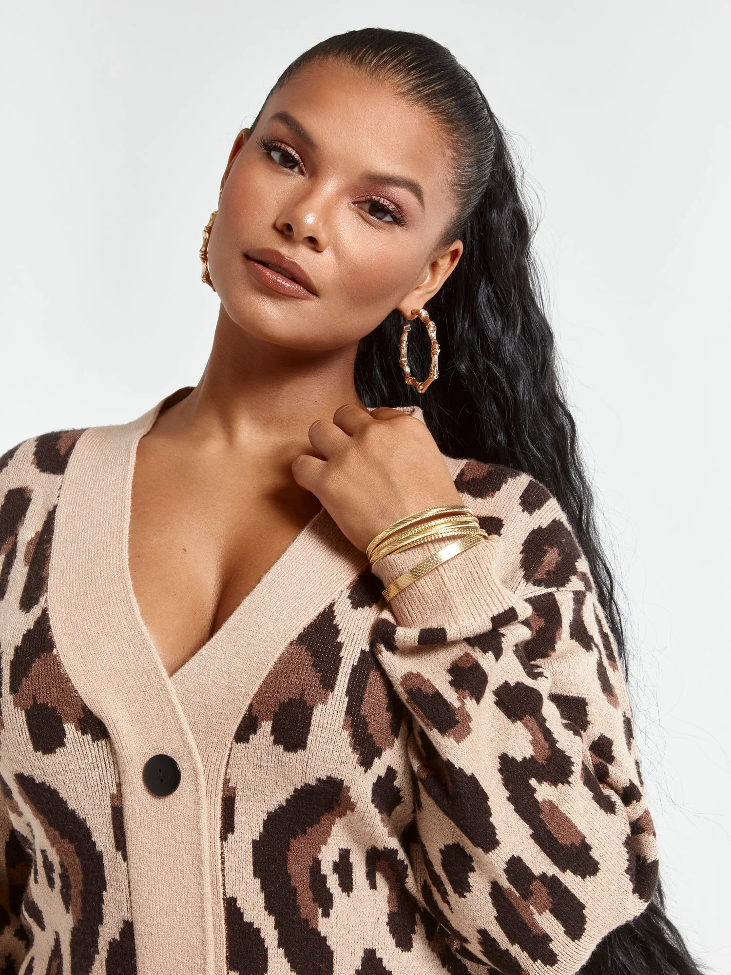 Jess Leopard Print Cardigan Dress - Image 7